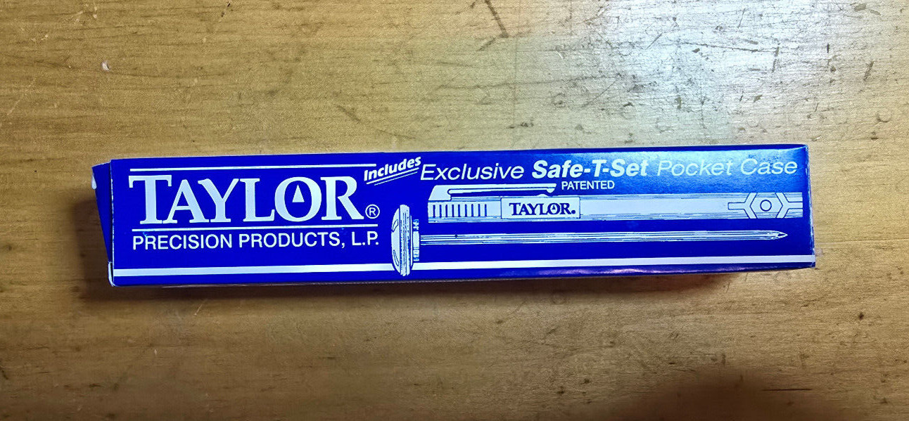 TAYLOR Bi-Therm 6072-1 0-220F 5” Stem Thermometer w/ Safe-T-Set Pock Case - NIB