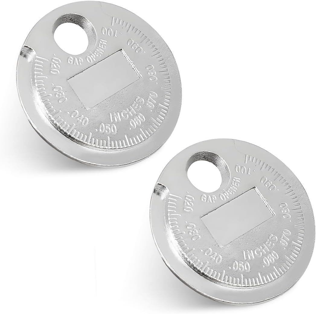 2pcs Spark Plug Measuring Tool,Spark Plug Gap Gauge Scaled 0.020''-0.100''