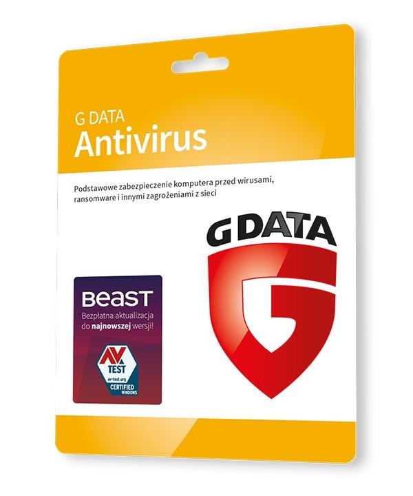 Programowanie G DATA Antivirus 3PC 1rok karta-klucz G Data