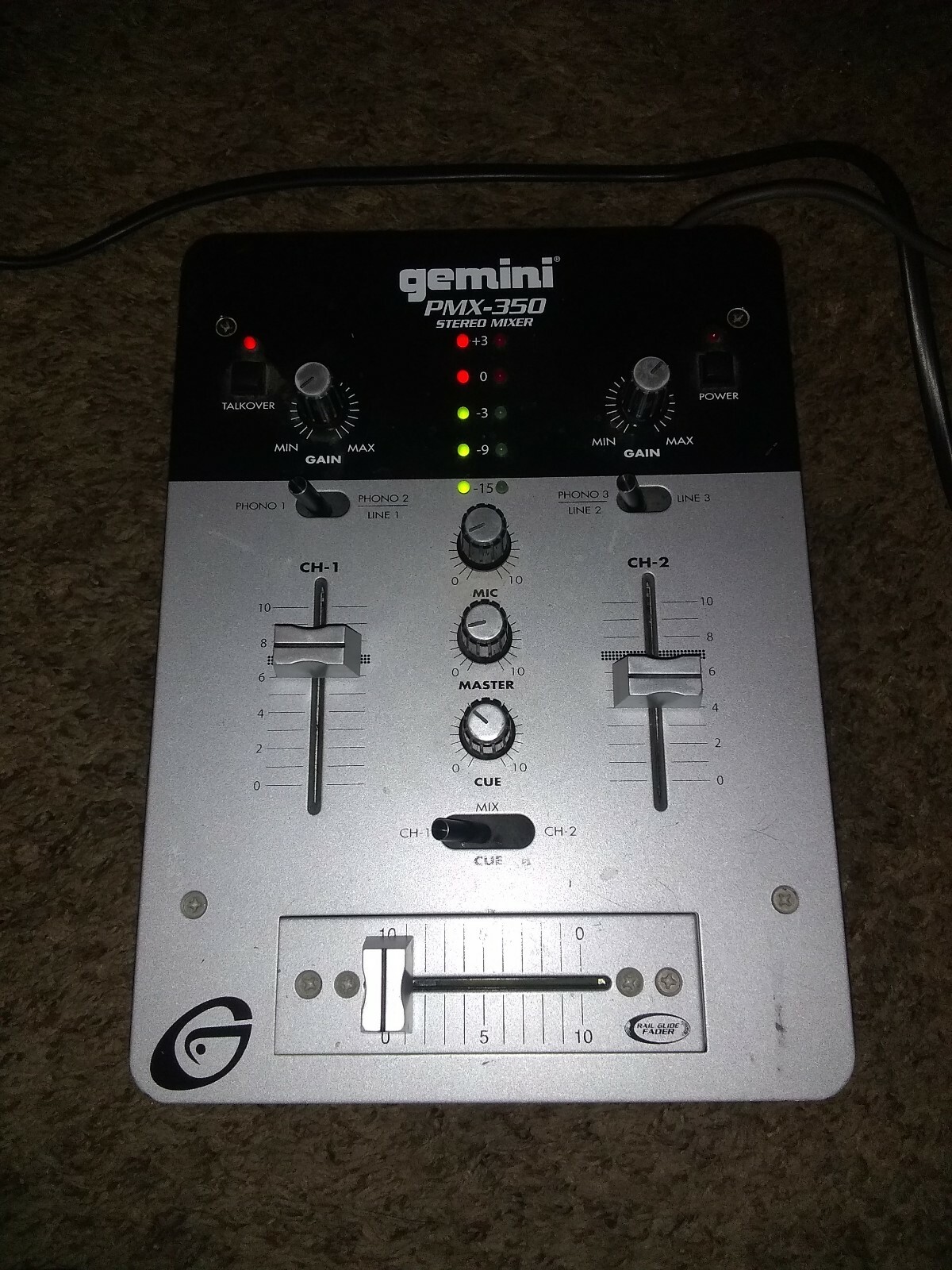 Gemini 2 CDJ-15 CD players with PMX-350 Mixer *AS IS*