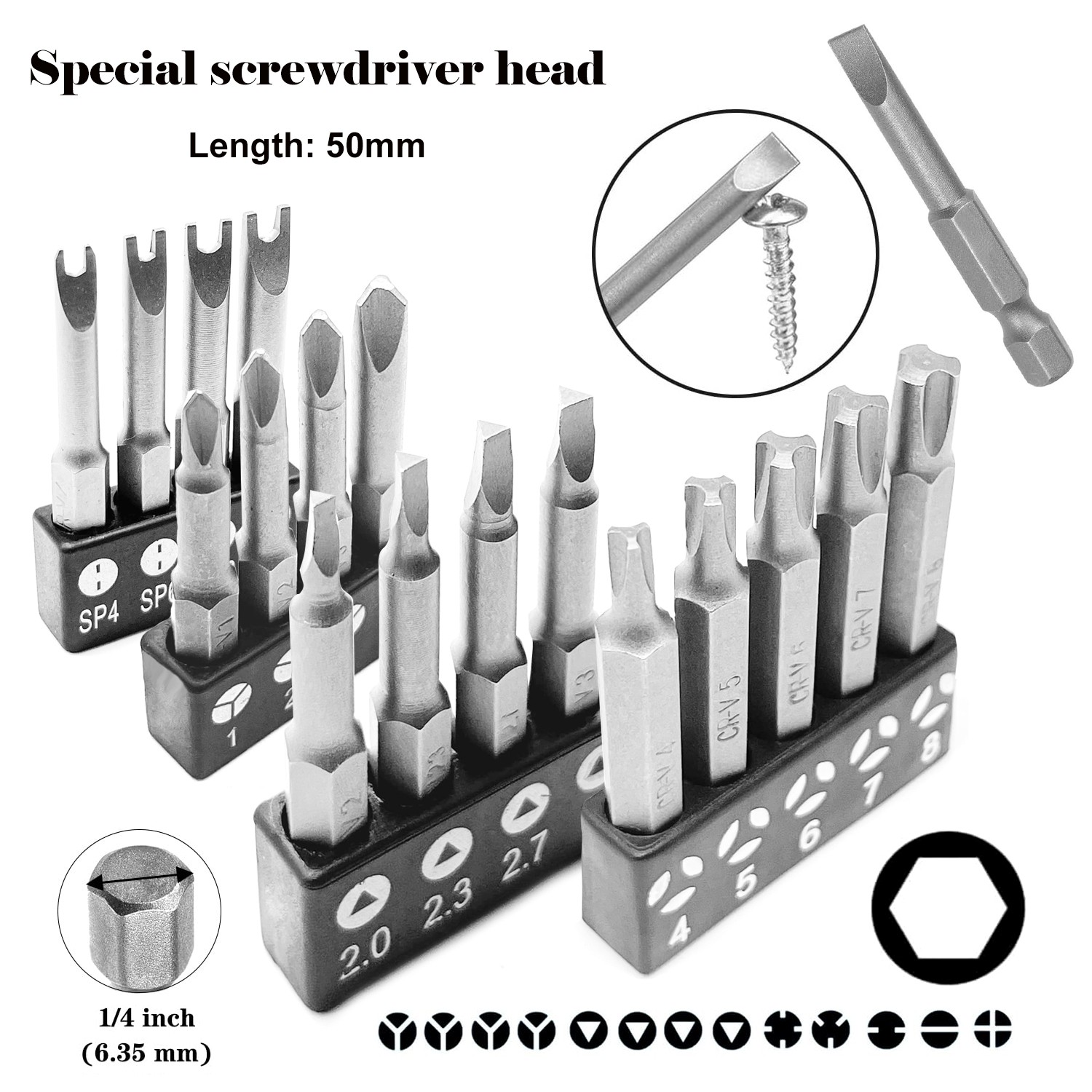Special Shaped Screwdriver Set U-shaped Y-Type Triangle Screwdriver Bit