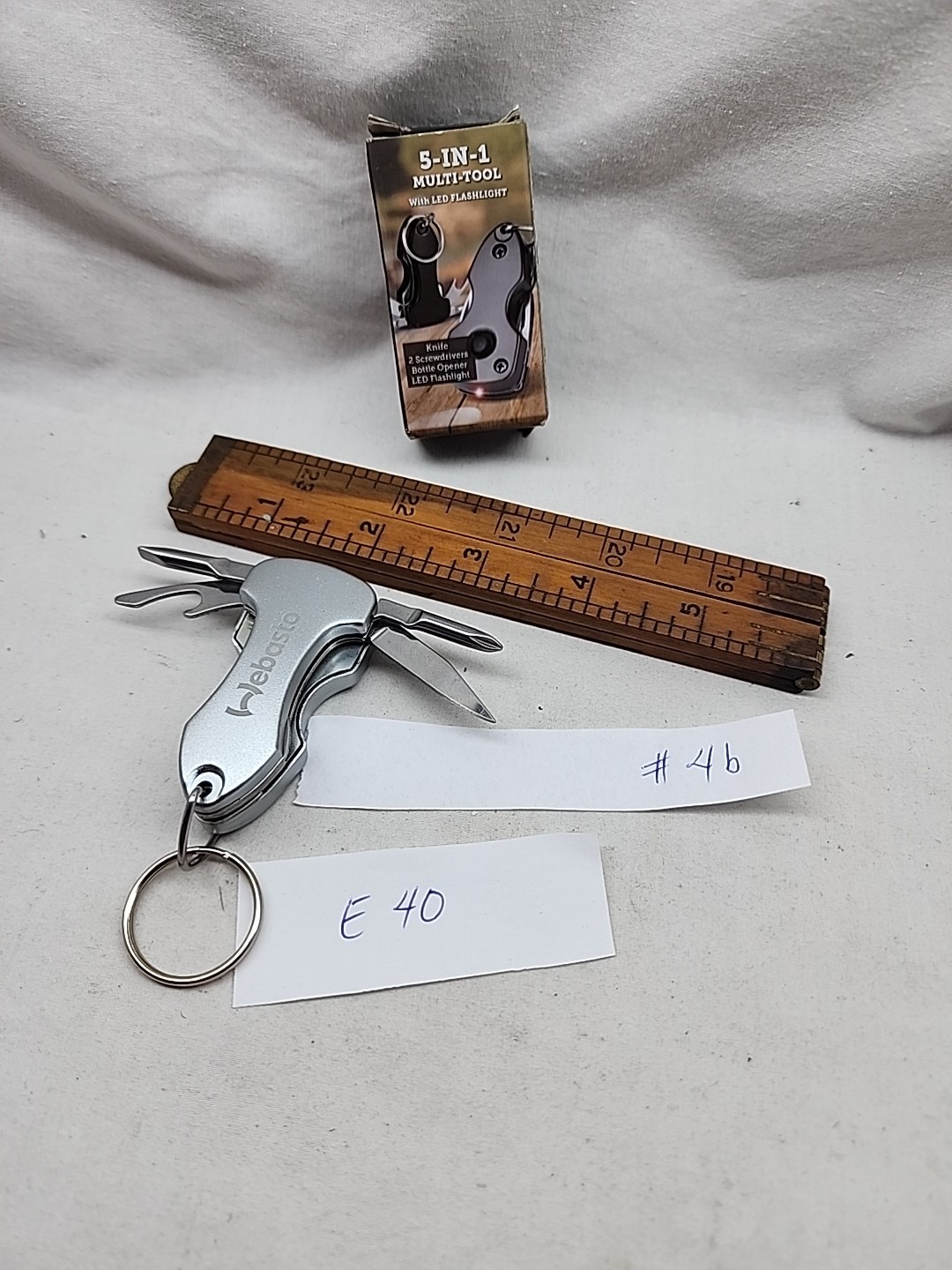 Webasto Mini Multi Tool Pocket Knife W LED Flashlight In Box