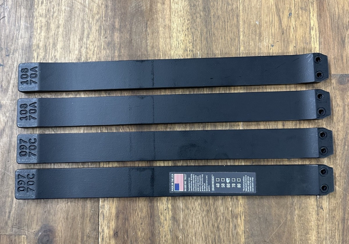 USED Bowtech Reckoning 36 Gen 2 Compound Bow Limbs – 60# Peak Weight – Med Draw