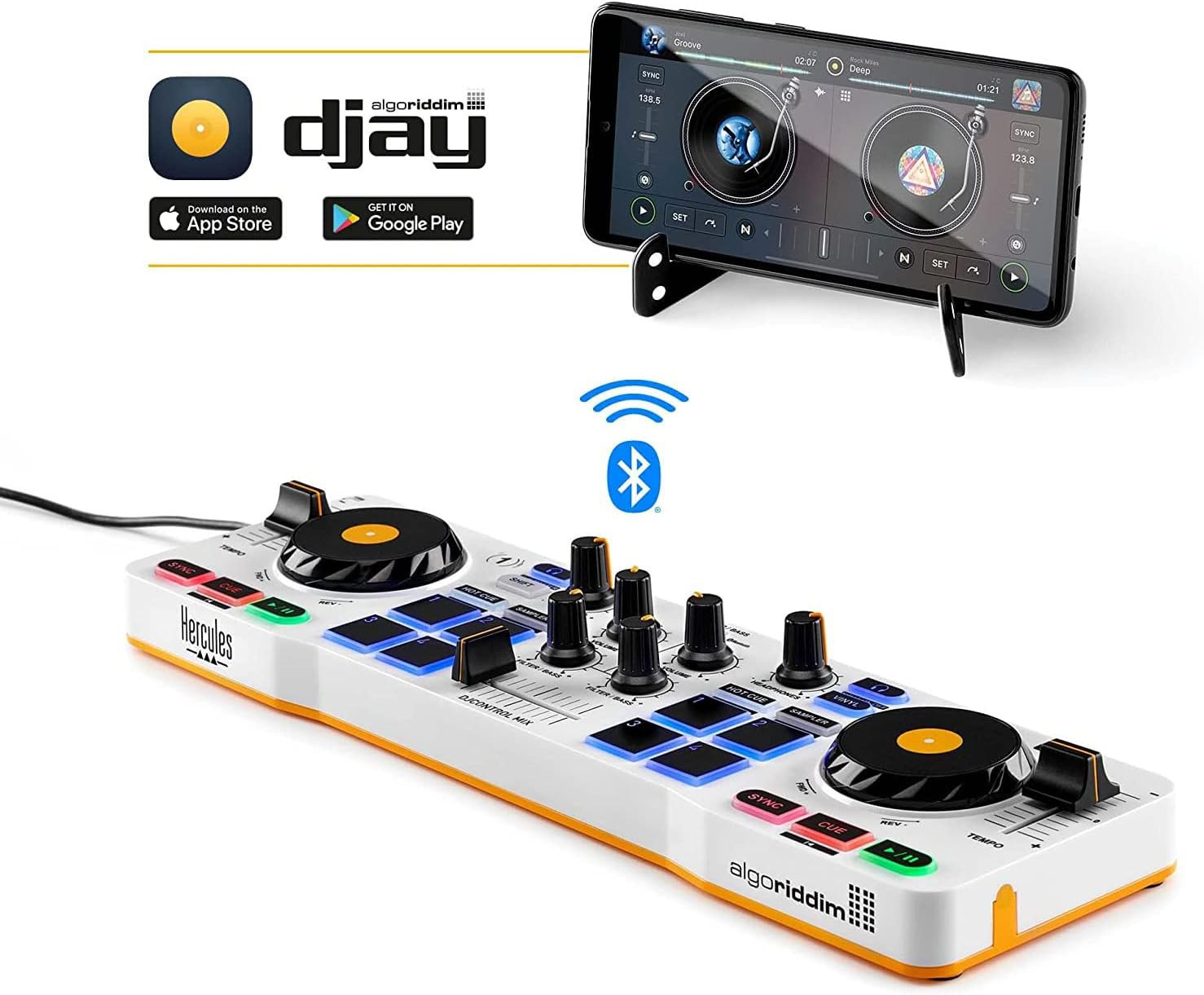 Djcontrol Mix – Bluetooth Wireless DJ Controller for Smartphones (Ios and Androi