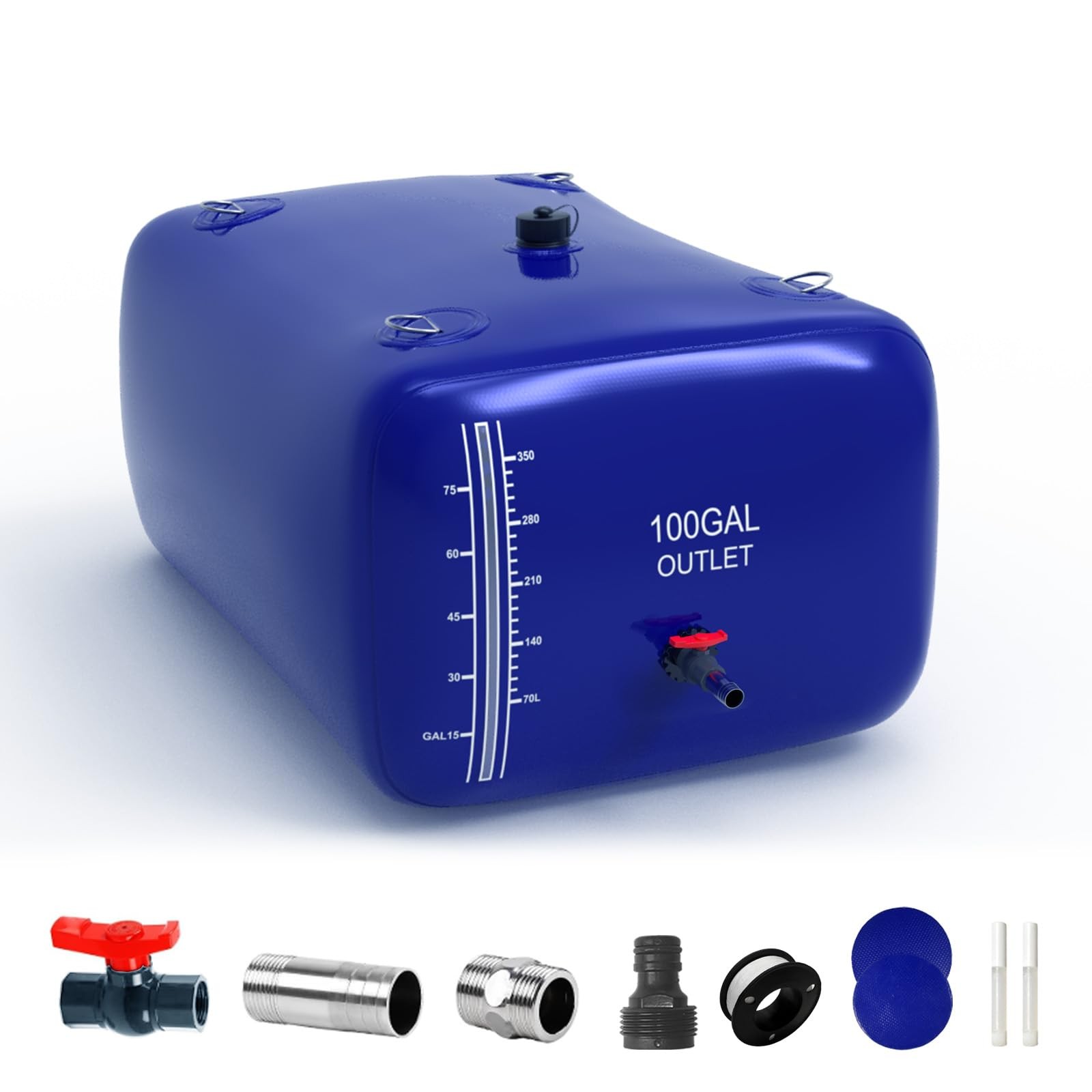 ZSLTLDU 100 Gallon Water Bladder - 1000D PVC Water Storage Tank, Portable RV Col