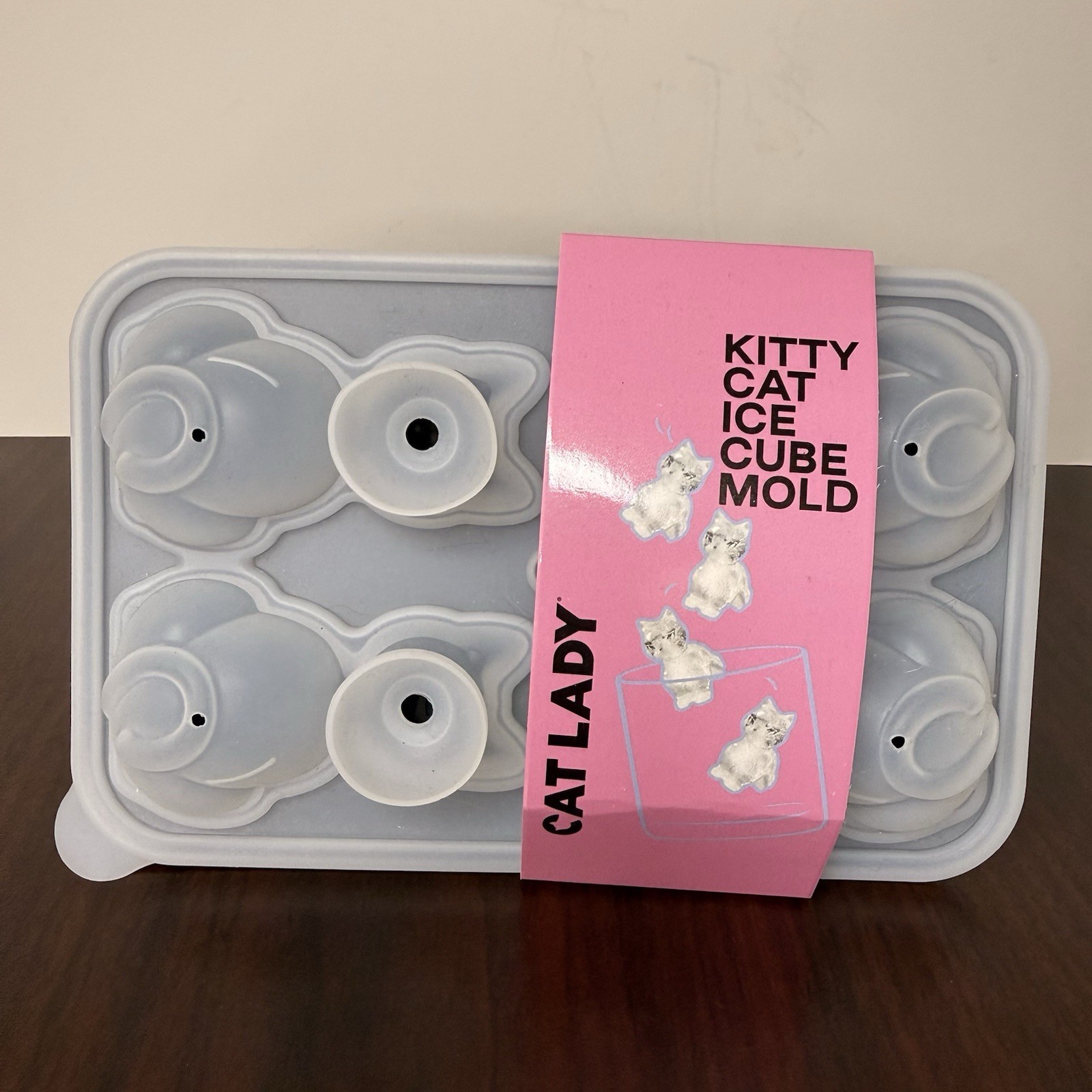 Silicone 3D Kitten Ice Tray for Whiskey, Cocktails & Drinks, Reusable