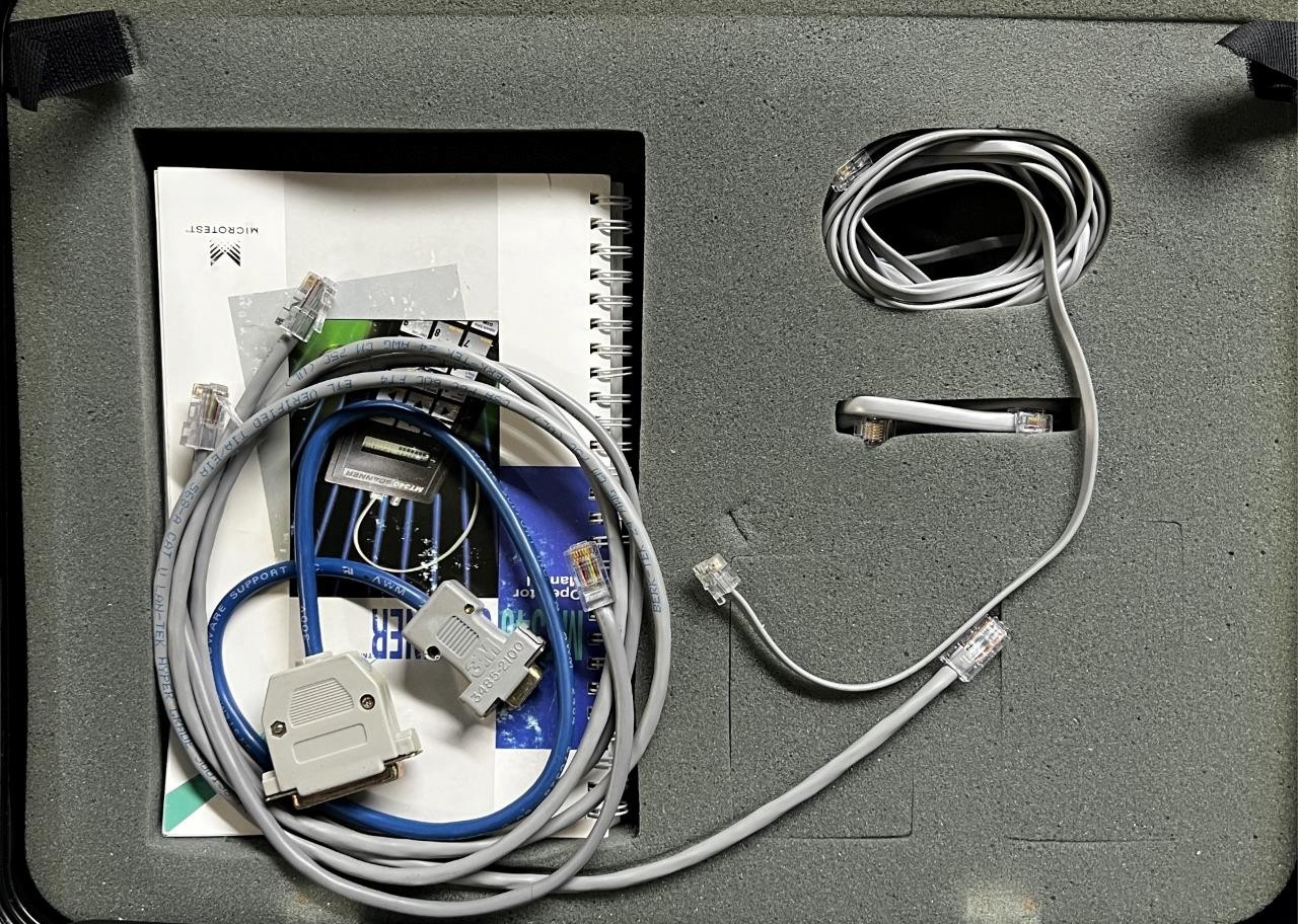 Microtest MT340 Cable Tester Scanner w/ Accessories & Case
