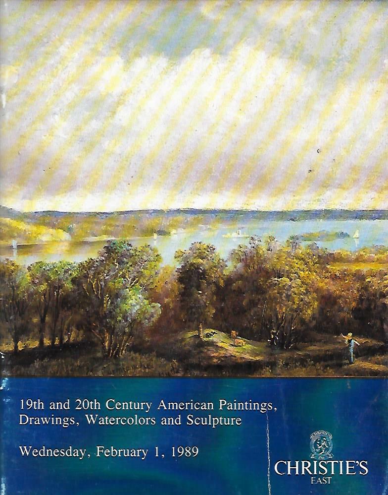 Christie's East American Paintings Drawings Watercolors Auction Catalog Feb 1989