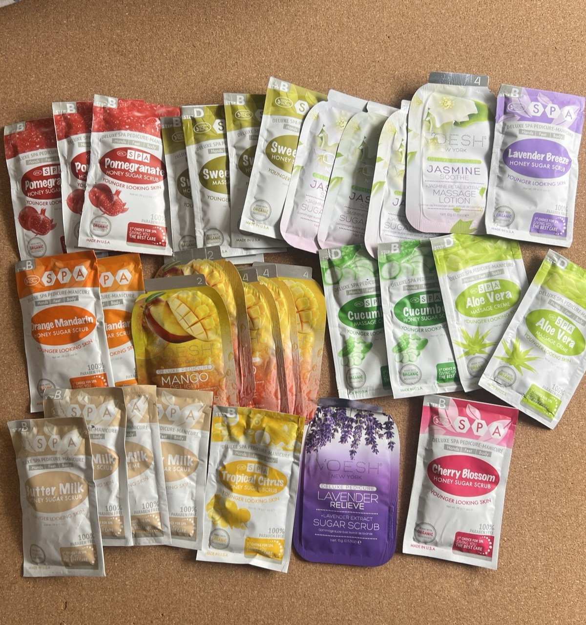 Deluxe Spa Pedicure Manicure Body Spa Loose Packets Various Scents 30 PACKS