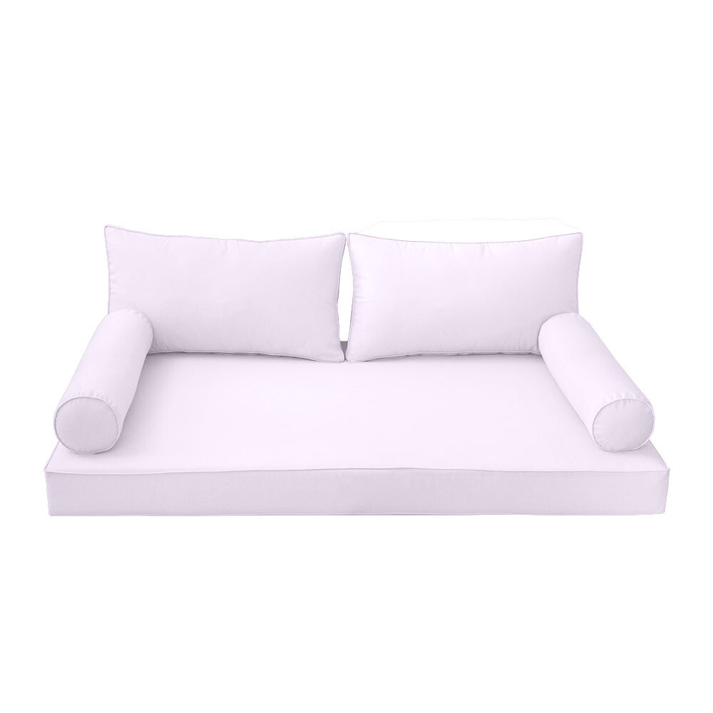 *COVER ONLY*-Style 2 Daybed Mattress Bolster Pillow Covers Piped Trim Full-AD107