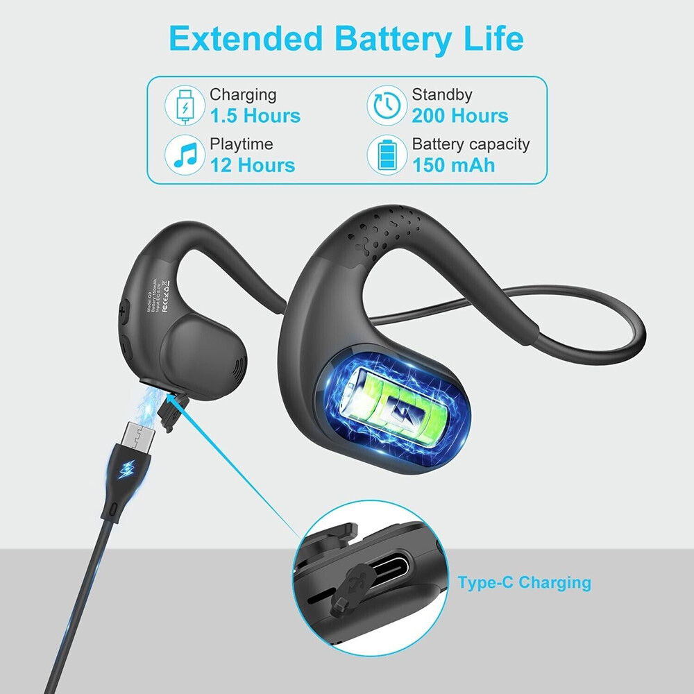 Mpow Bluetooth Headset & Magnetic Mic Wireless Sport Headphone Bone Conduction