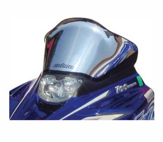 PowerMadd Cobra Chrome Windshield Dual Bulb 00-02 Yamaha SRX SXR VMAX MTN MAX