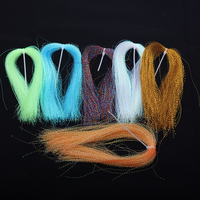10 Colors Crystal Flash Holographic Tinsel Flashabou Sparkle Fly Tying Materials