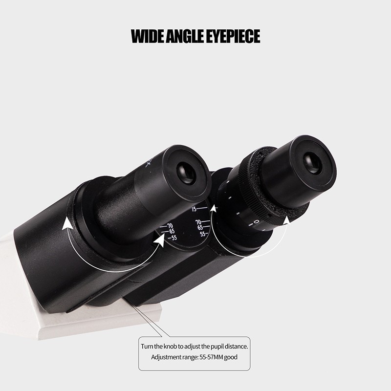 40 X -5000 X Trinocular LED Lab Compound Microscope with Double Layerwith electr