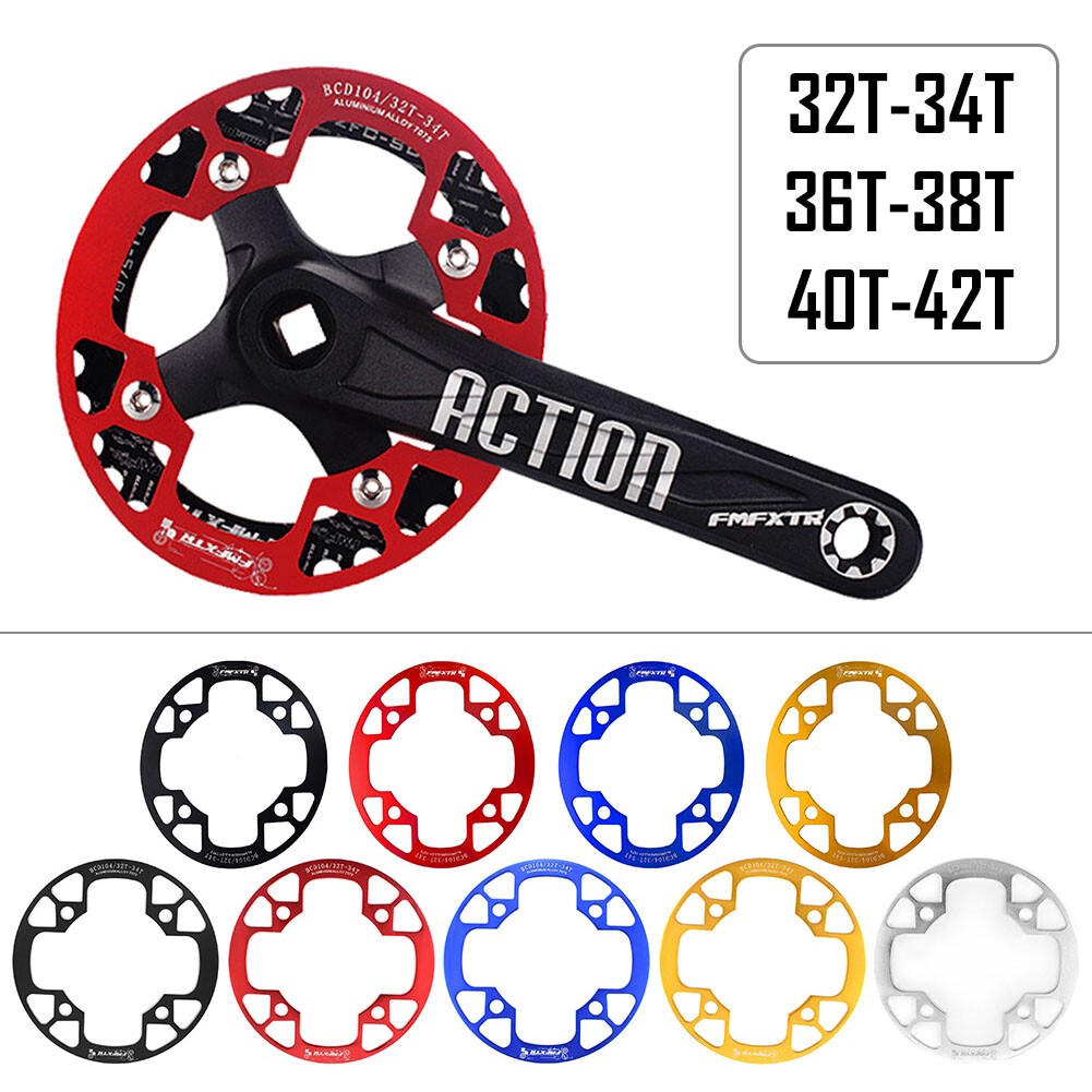 32-42T Chainring Cover Chain Guard 104bcd MTB Road Bike Crankset Protecter