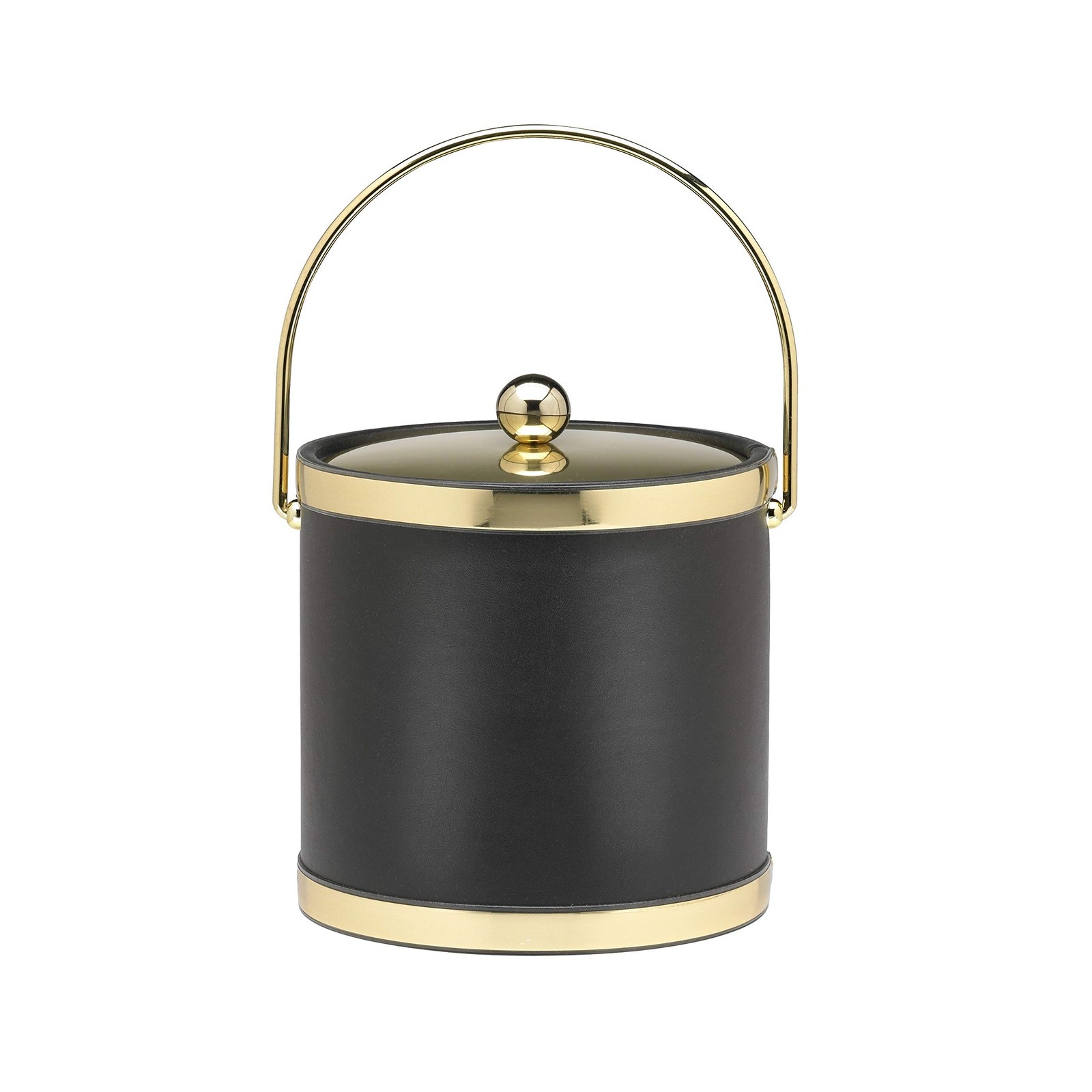 Black With Polished Brass 3 Qt