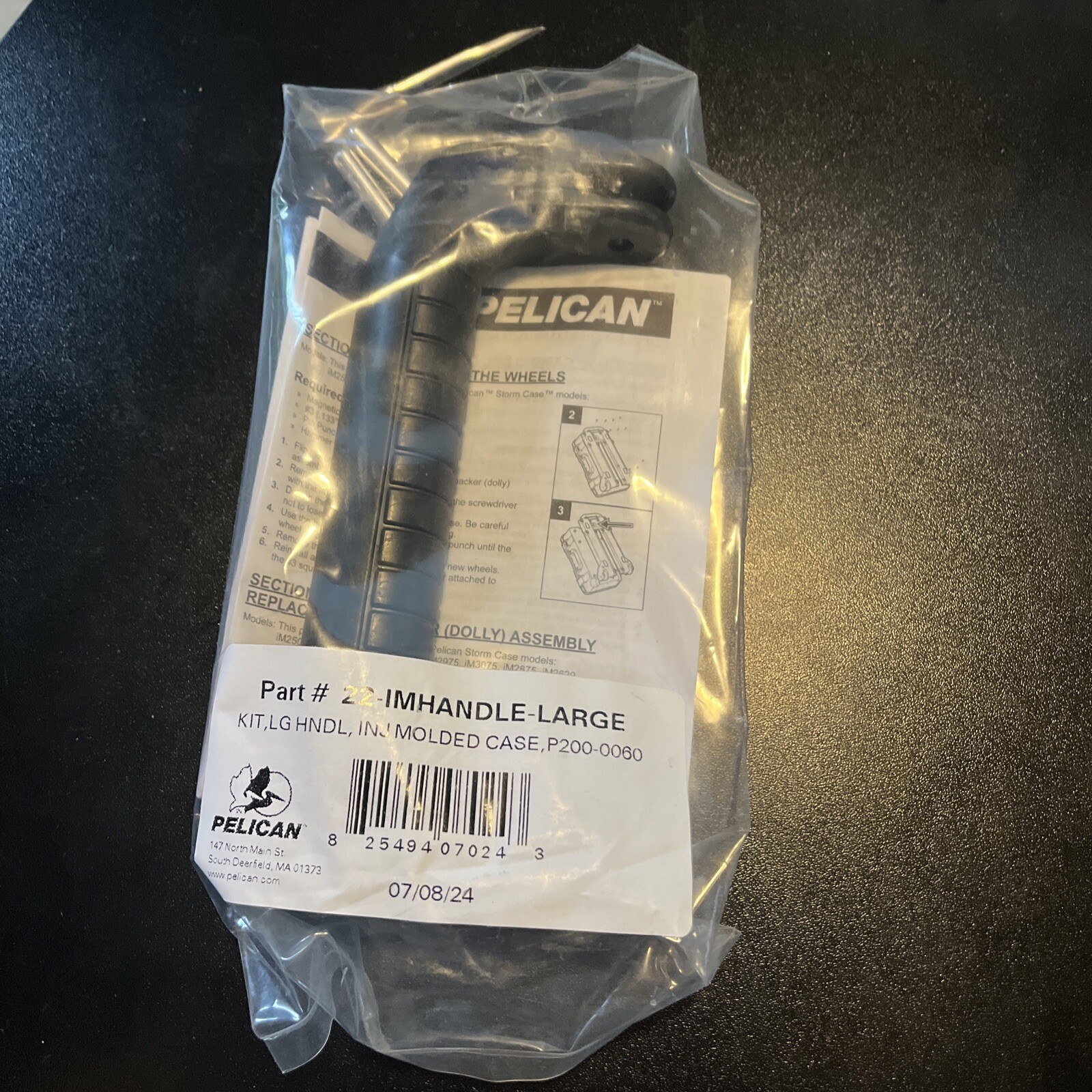 1 Large - Black Pelican iM Storm handle. Replacement handle for im series.