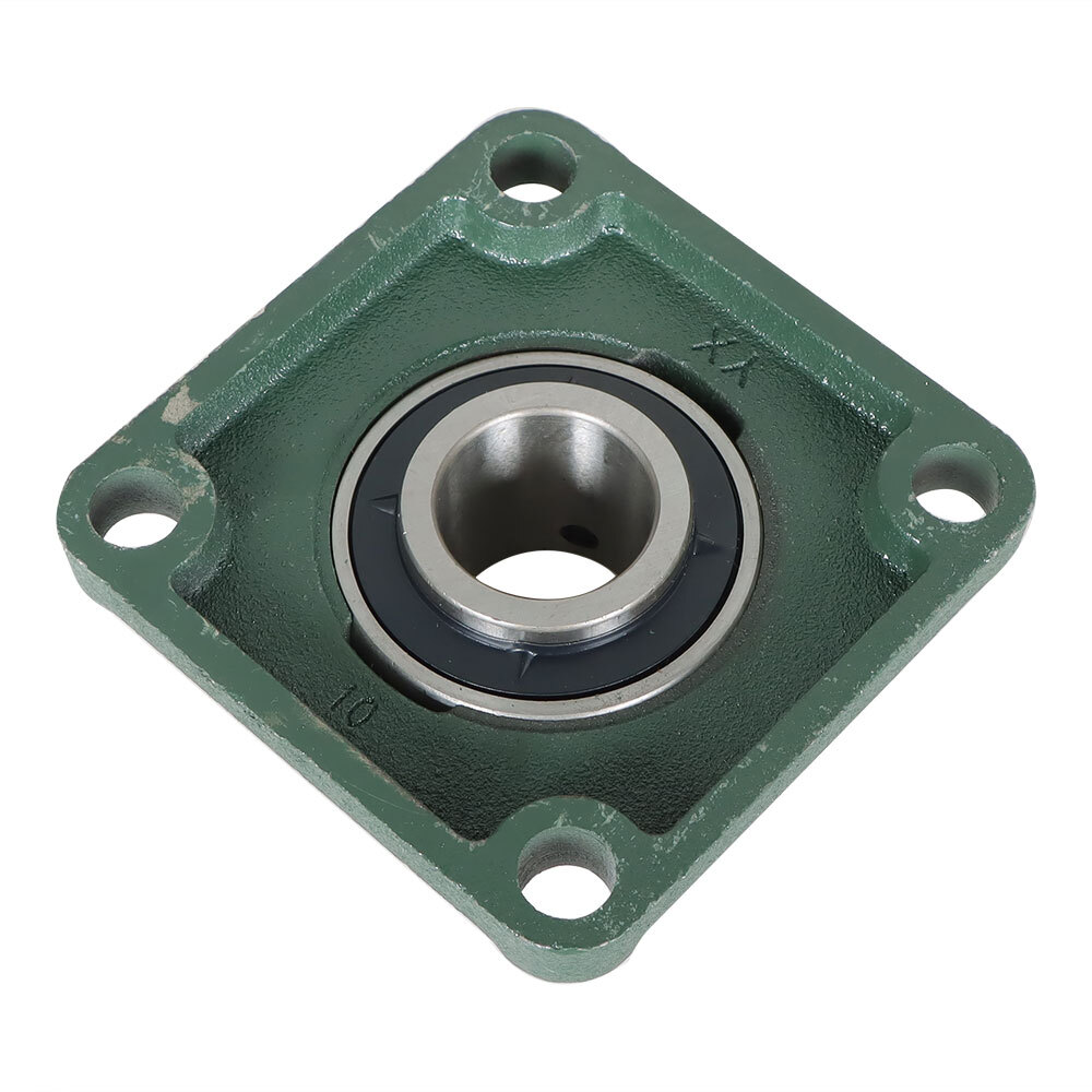 2 Pack UCF208-24 Solid Base Pillow Block Flange Bearing 1-1/2" Bore 4 Bolt