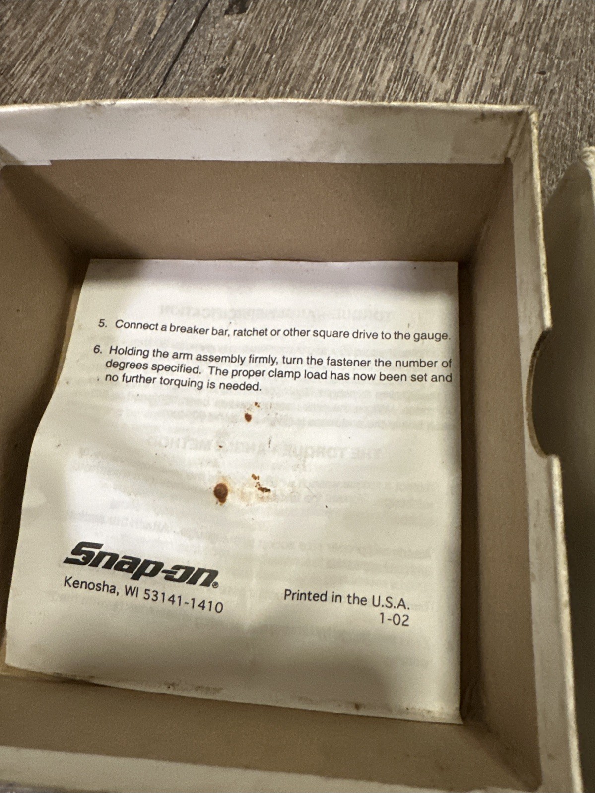 Snap-on Torque Angle Gauge Model TA-360 1/2" Square Drive
