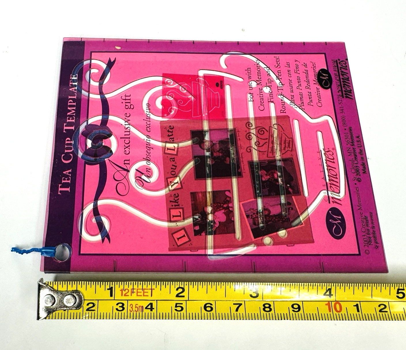 2003 Creative Memories Tea Cup Template Scrapbooking Crafts Journal Boxes More