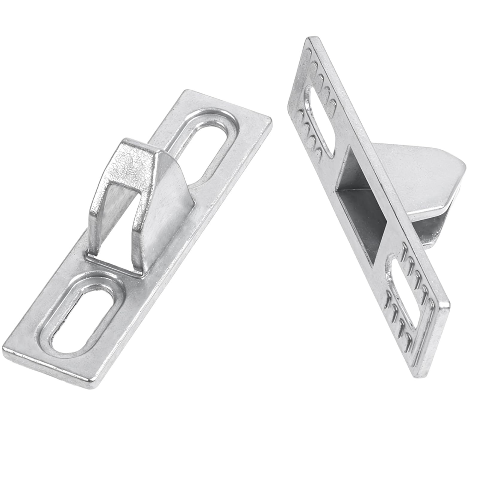 2 Pcs Sliding Door Keeper Glass Lock Retainer with mounting Silver