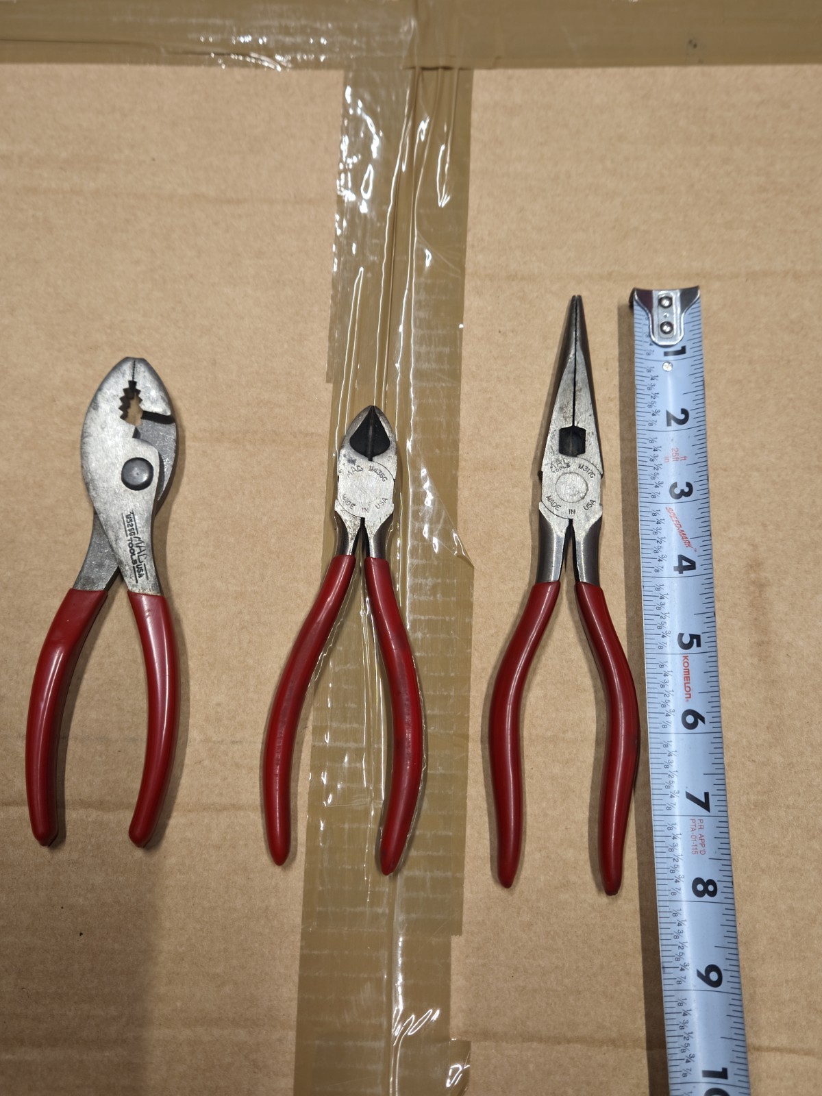 Lot of 3 MAC Tools USA Pliers Needle Nose Side Cutters M317G M436G M526G