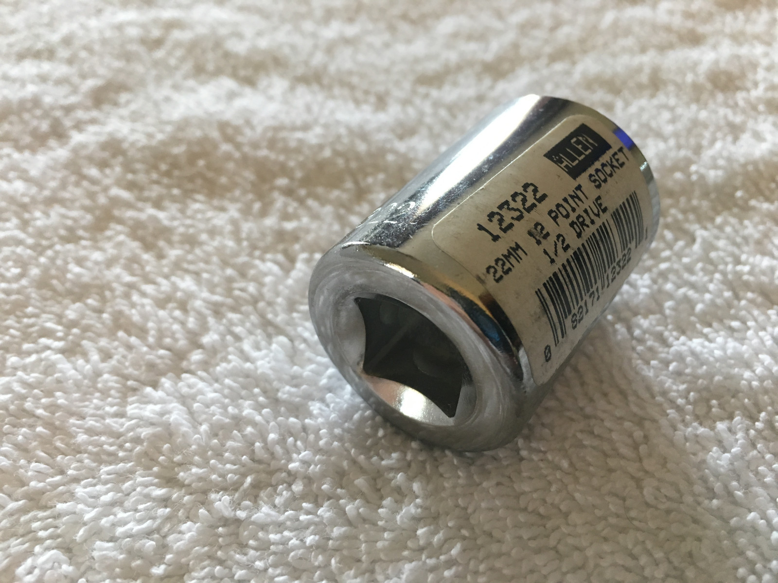 Allen 22mm 12 Point Socket 1/2 Drive 12322 - New