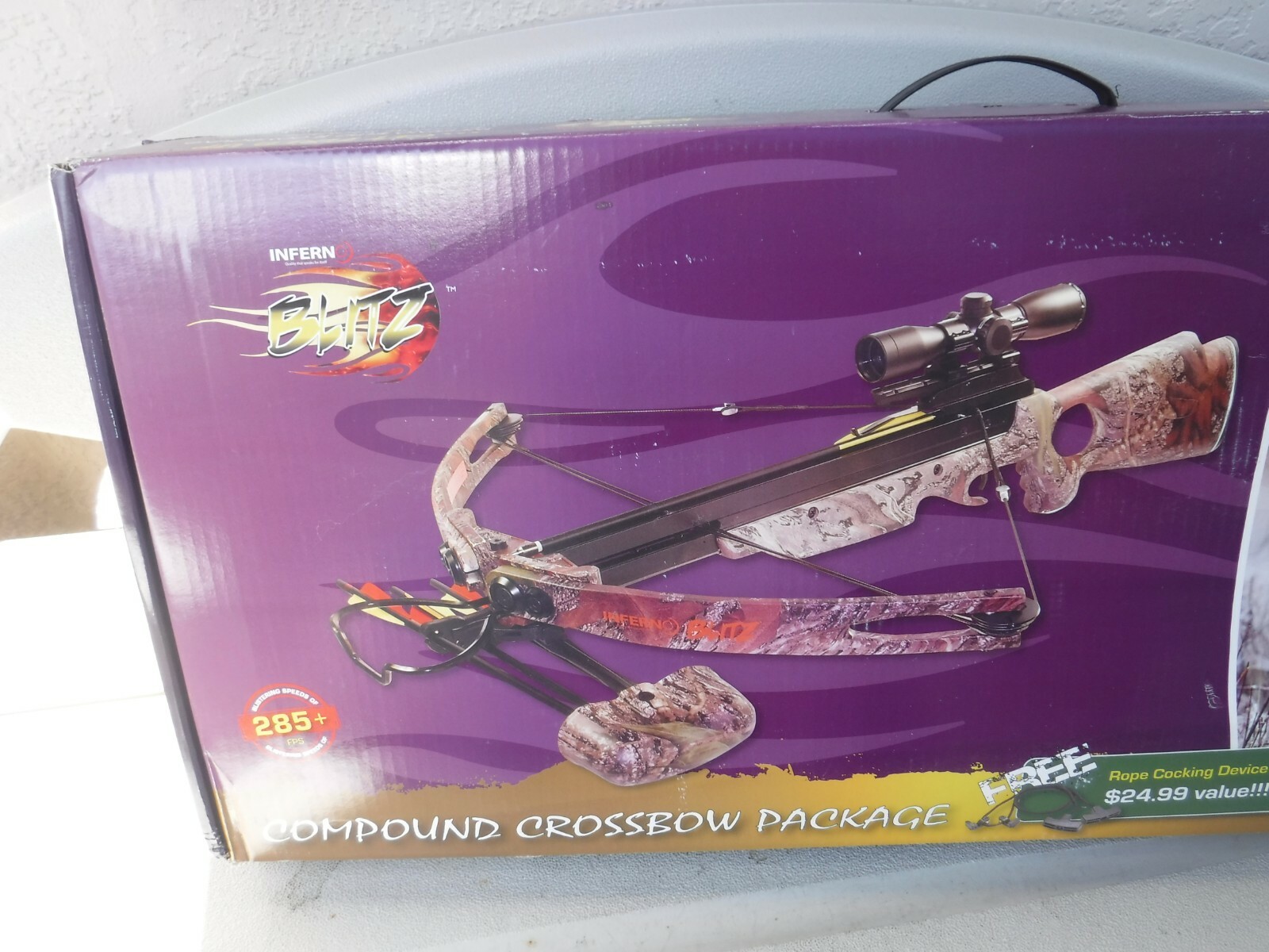 Arrow Precision Inferno Blitz Compound Crossbow Package 4x32 Multi Reticle