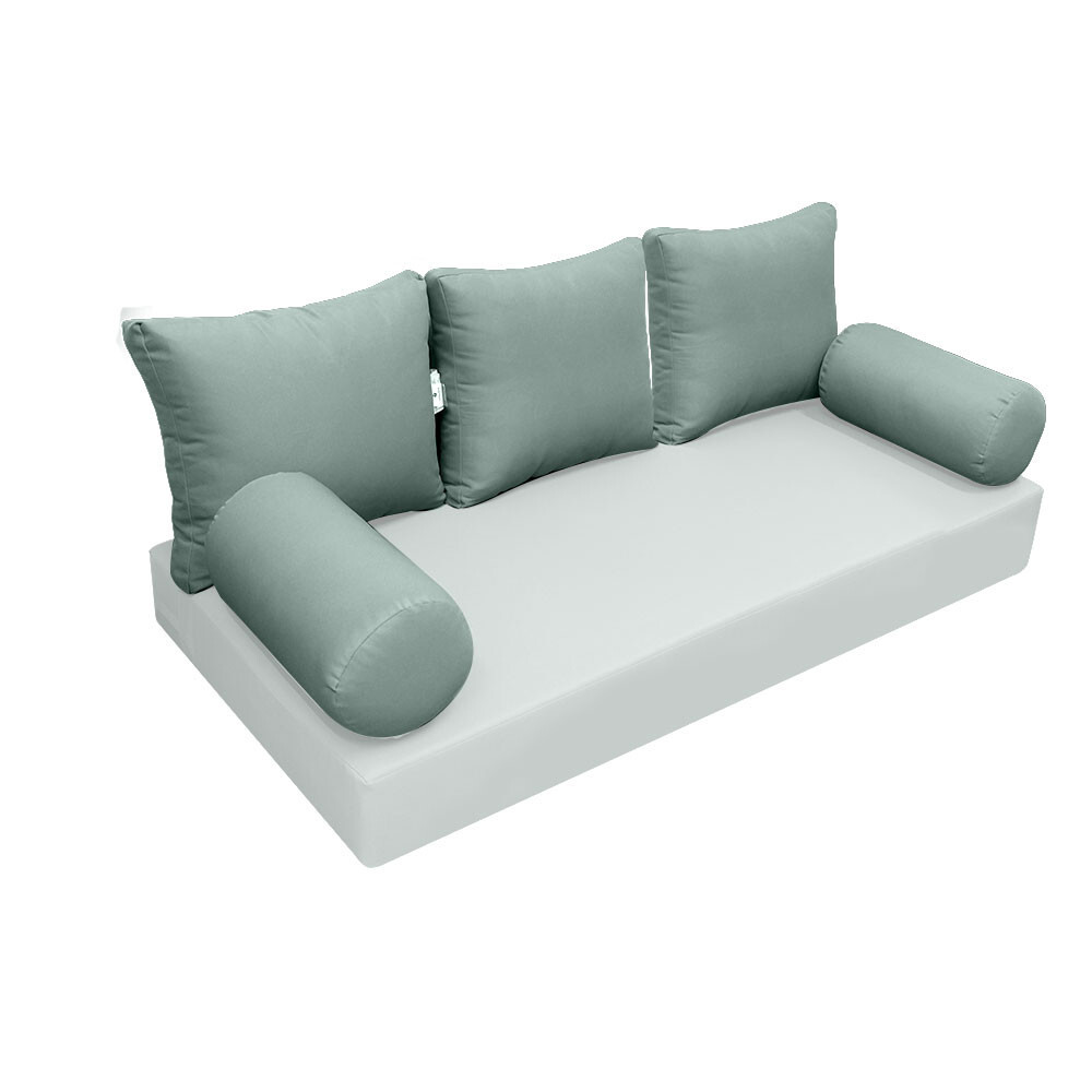 |SLIPCOVER ONLY|S3 Outdoor Bolster Backrest Pillow Covers Knife Edge Queen AD002