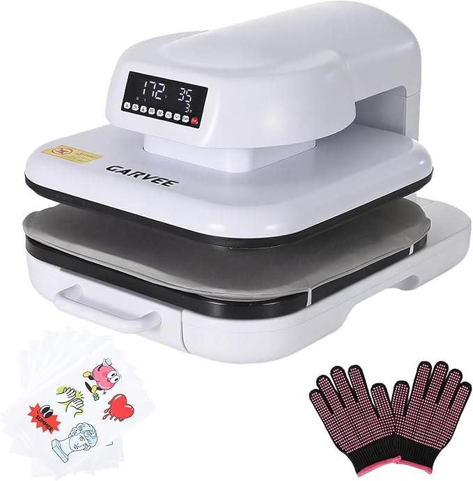Auto Heat Press Machine 15x15" Smart Digital Temp/Timer 4 Memory Modes for HTV