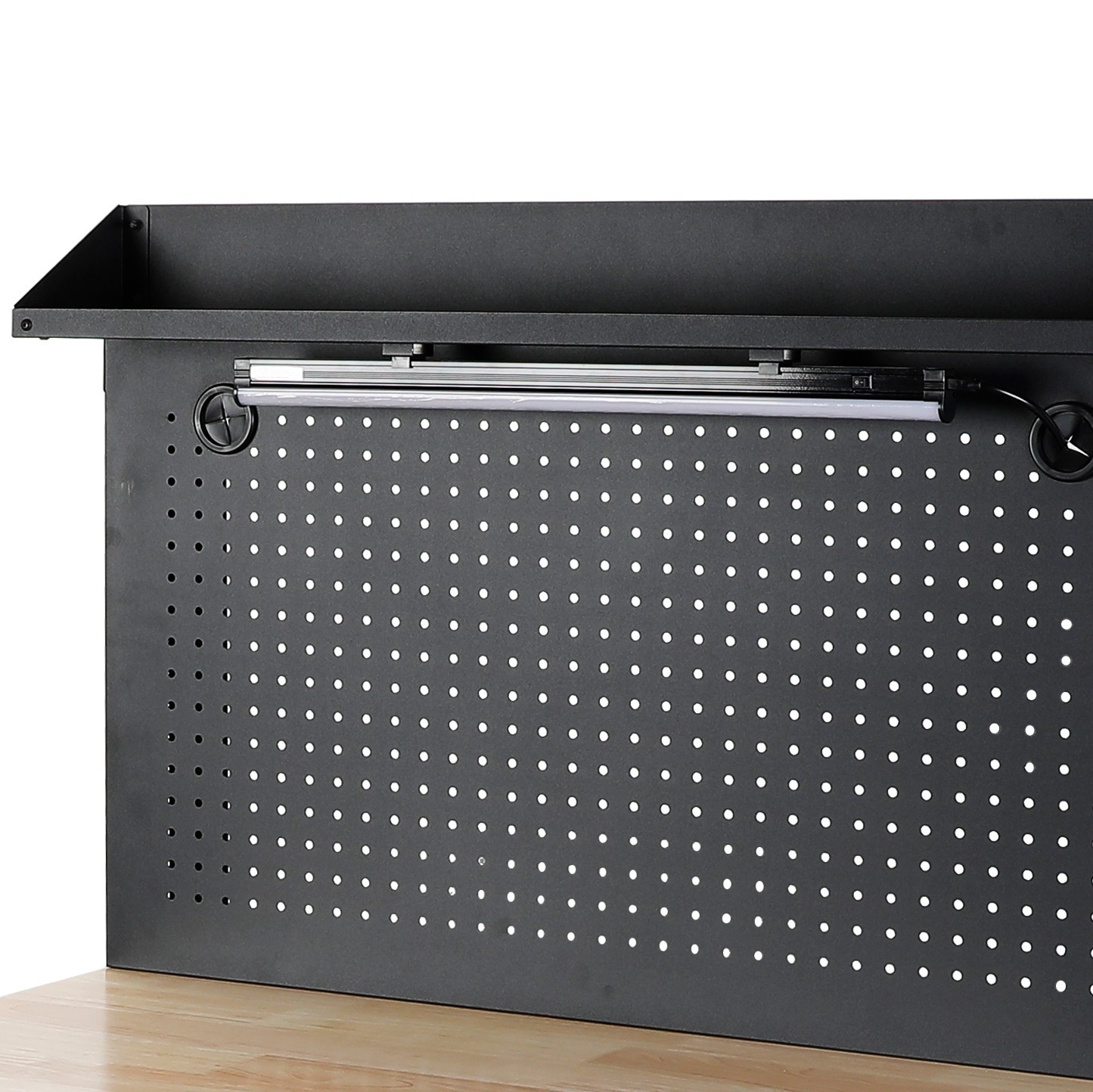 Hyper Tough 36" Steel Workbench w/ Pegboard, LED Light & Shelf 1050lb