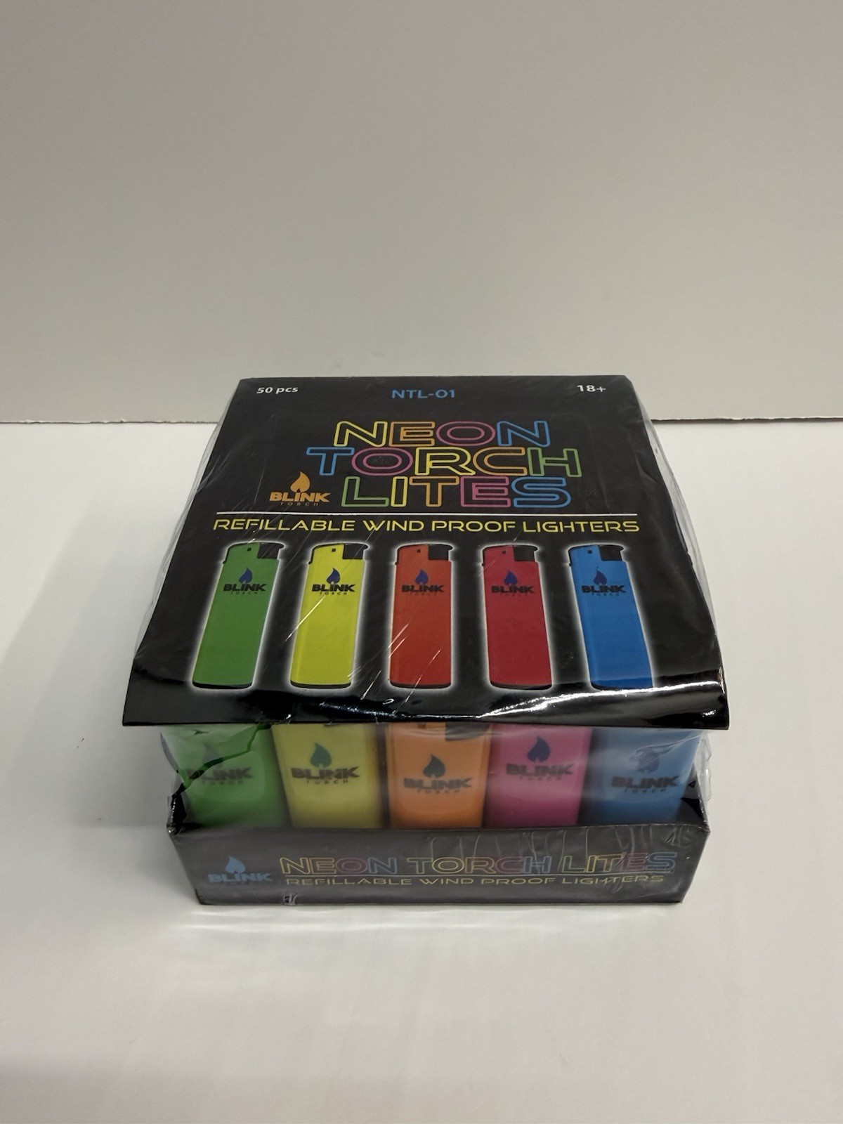 Blink Lighters Neon Torch Lites Refillable - 50ct