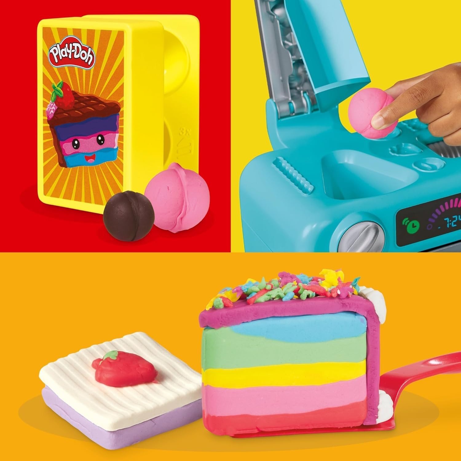 Super Slice Cake Playset with 11 Modeling Compound Cans