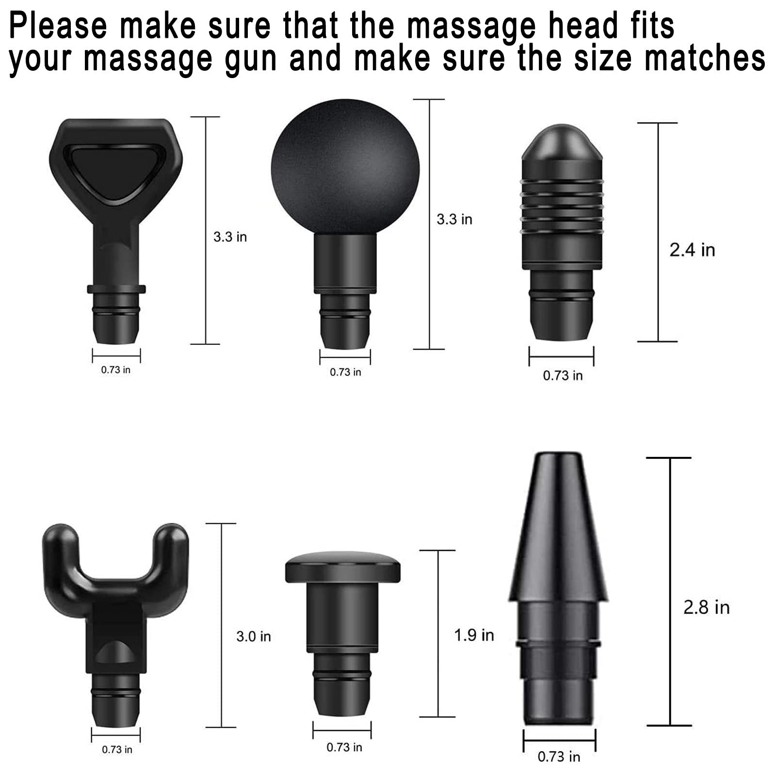 Massage Gun Heads for Hypervolt Go，Replaceable Massager Gun Attachment 6