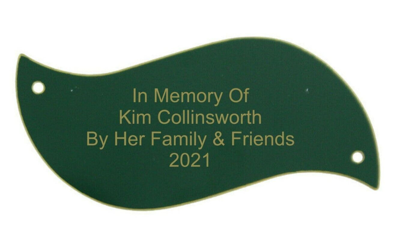 TREE OF LIFE LEAF GREEN BRASS ENGRAVING PLATE 1 3/8" X 3. 3/4" FREE ENGRAVING