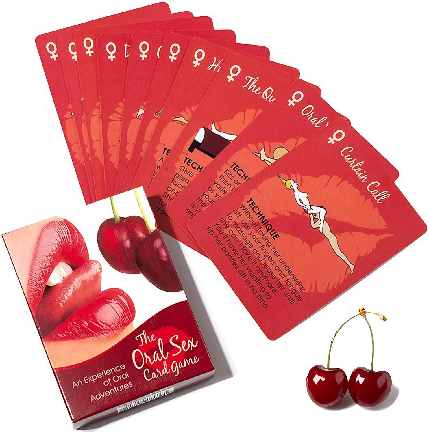 Oral Sex Position Card Game - Couple Game for Date Night & Bedroom Fun - Poker P