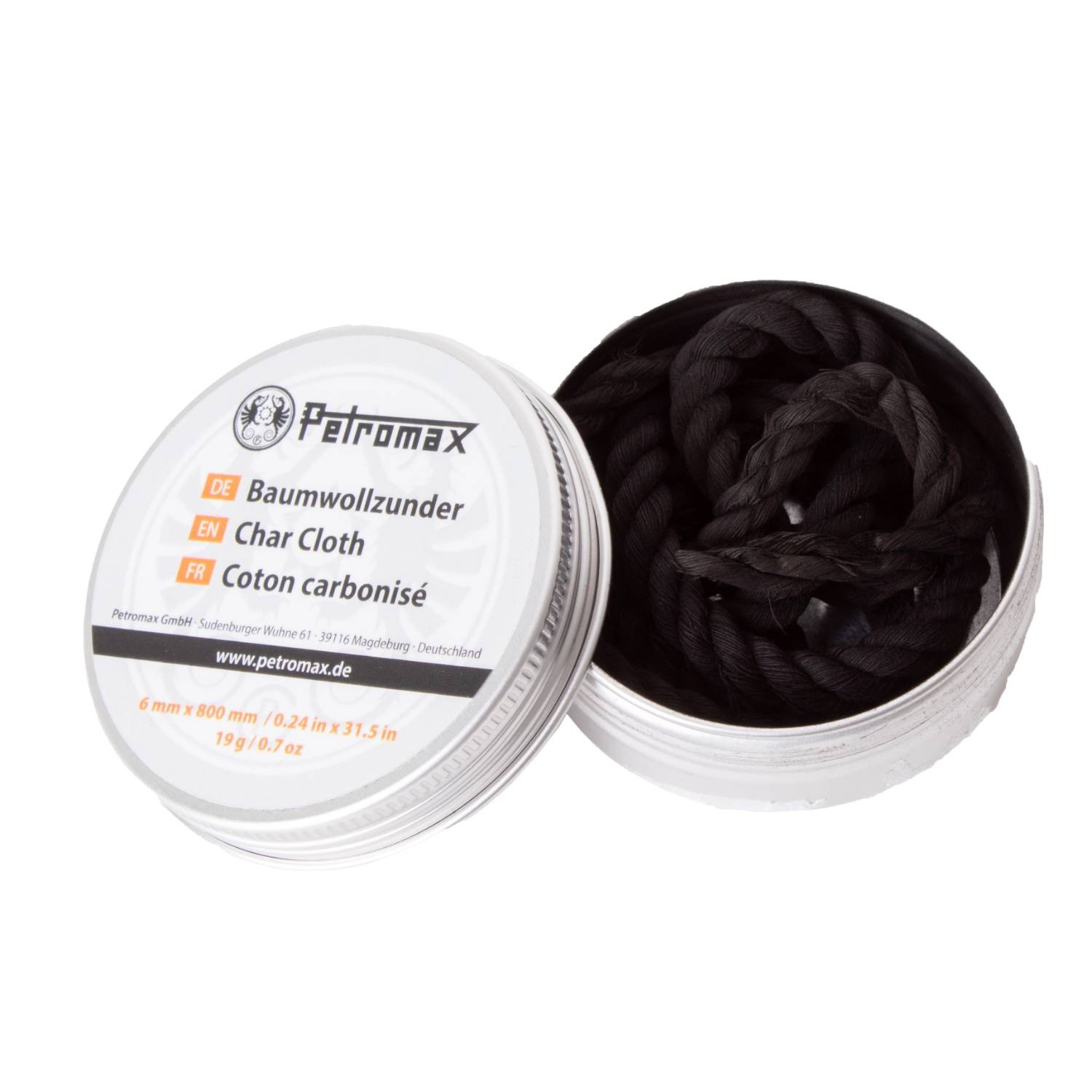 Petromax Tinder for Fire Starter Packed Inside a Weatherproof Tin for Campfires