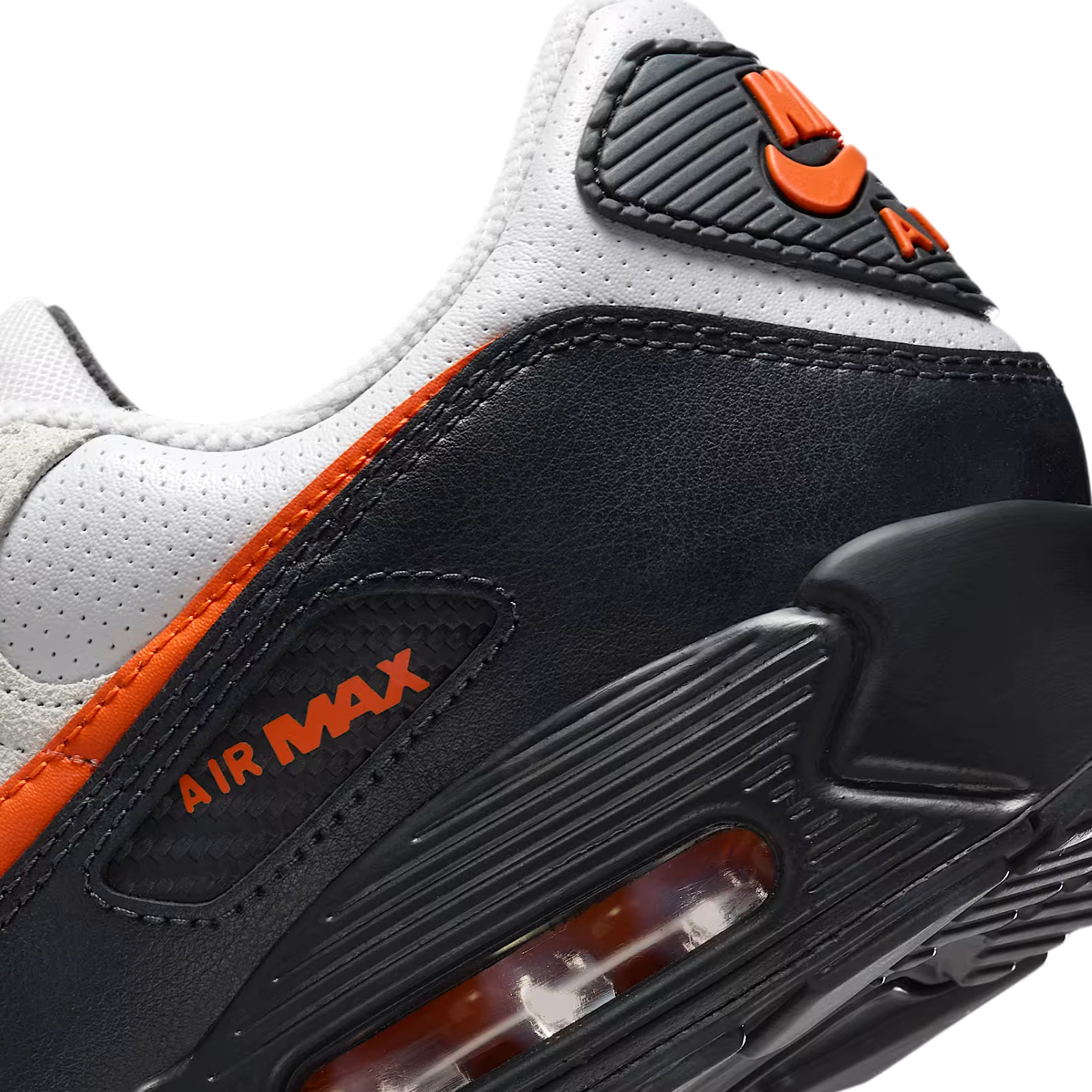 NIKE AIR MAX 90 Grey Safety Orange Mens Size 8-13 Casual Shoes IF0670-003