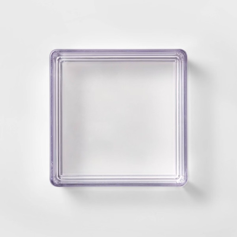 Medium 8" x 8" x 2" Plastic Organizer Tray Clear