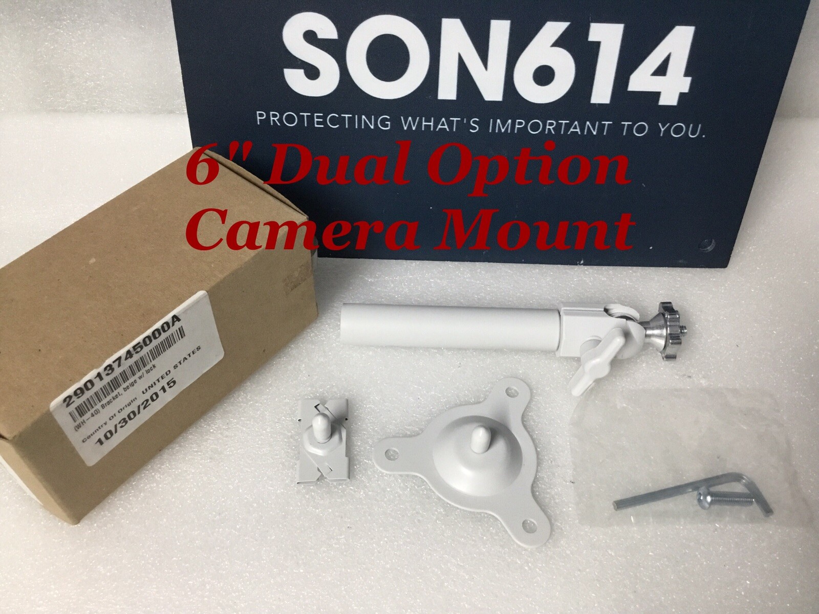 Security CCTV Camera Bracket 6" Dual Option Wall Ceiling T-Rail Mount WH-4G NEW!