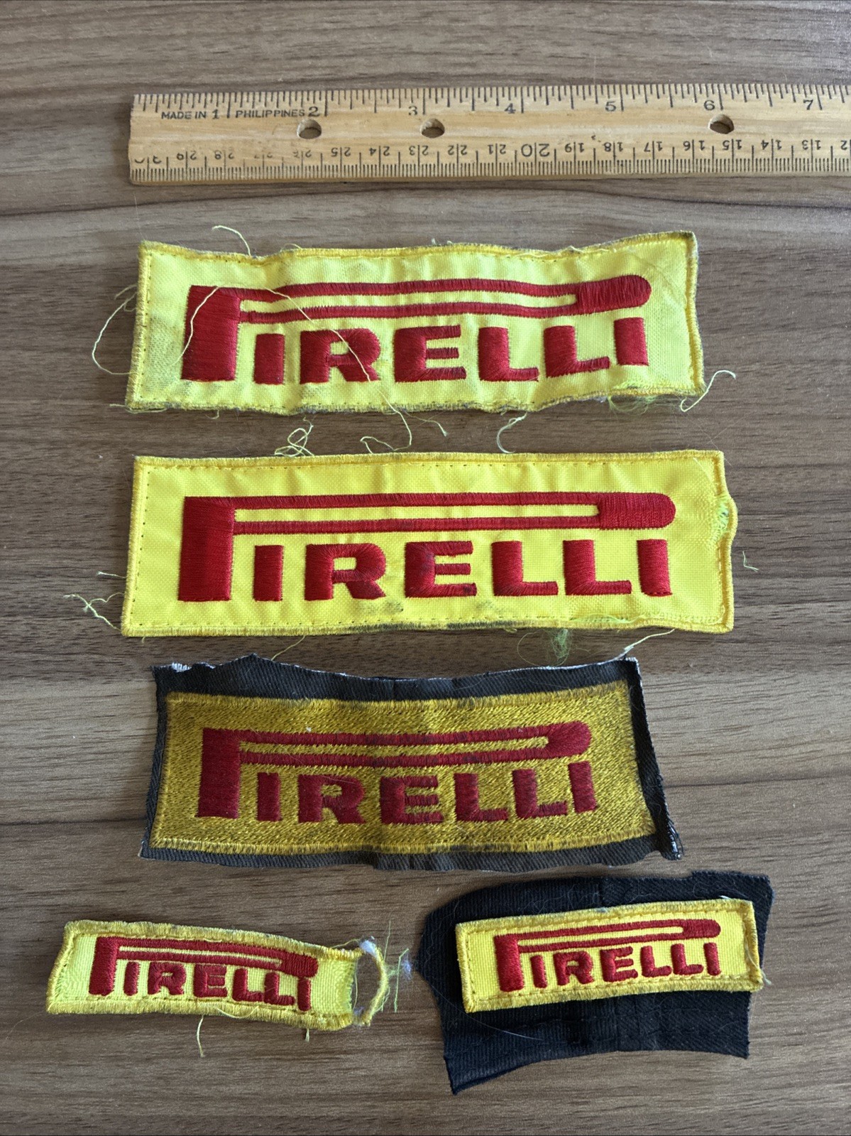 (5) PIRELLI PATCHS Embroidered  Cars, Motorcycle Motorsports Racing Tires