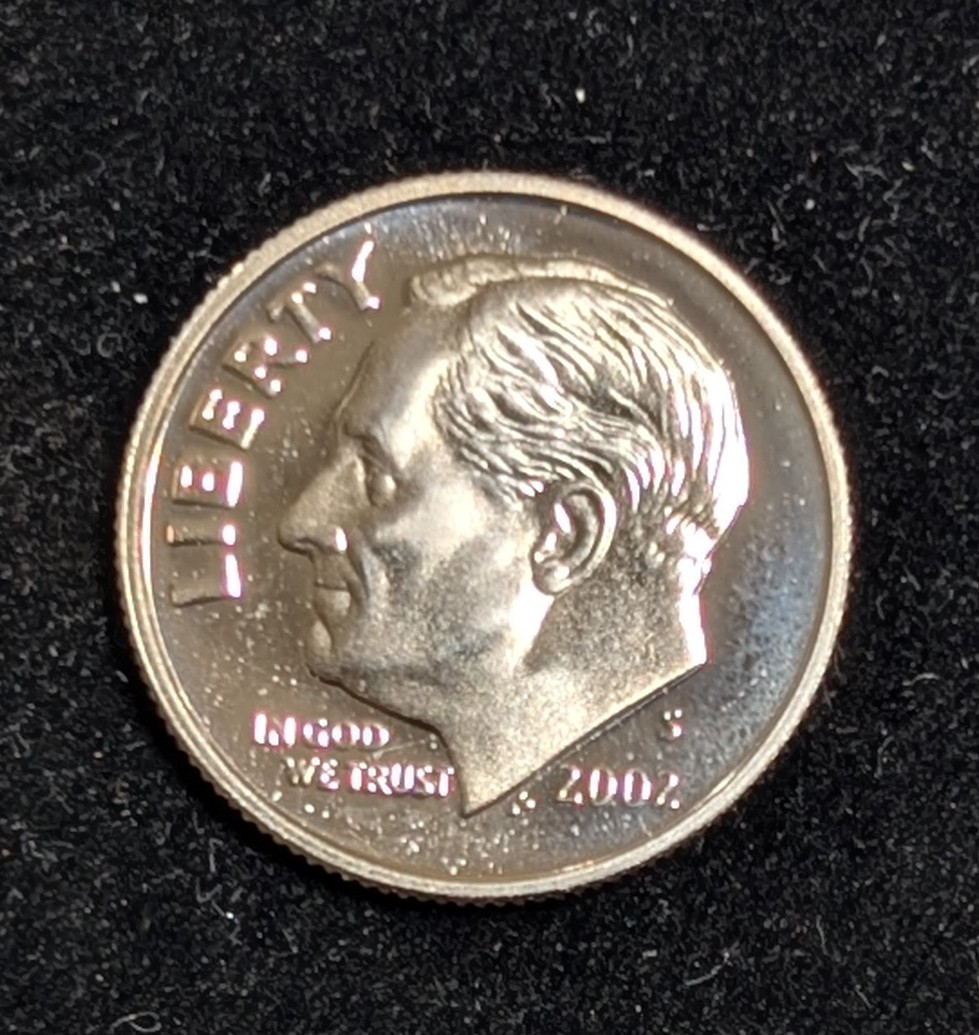 2002 S Proof US 10 Cents Brilliant Uncirculated UNC KM# 195a