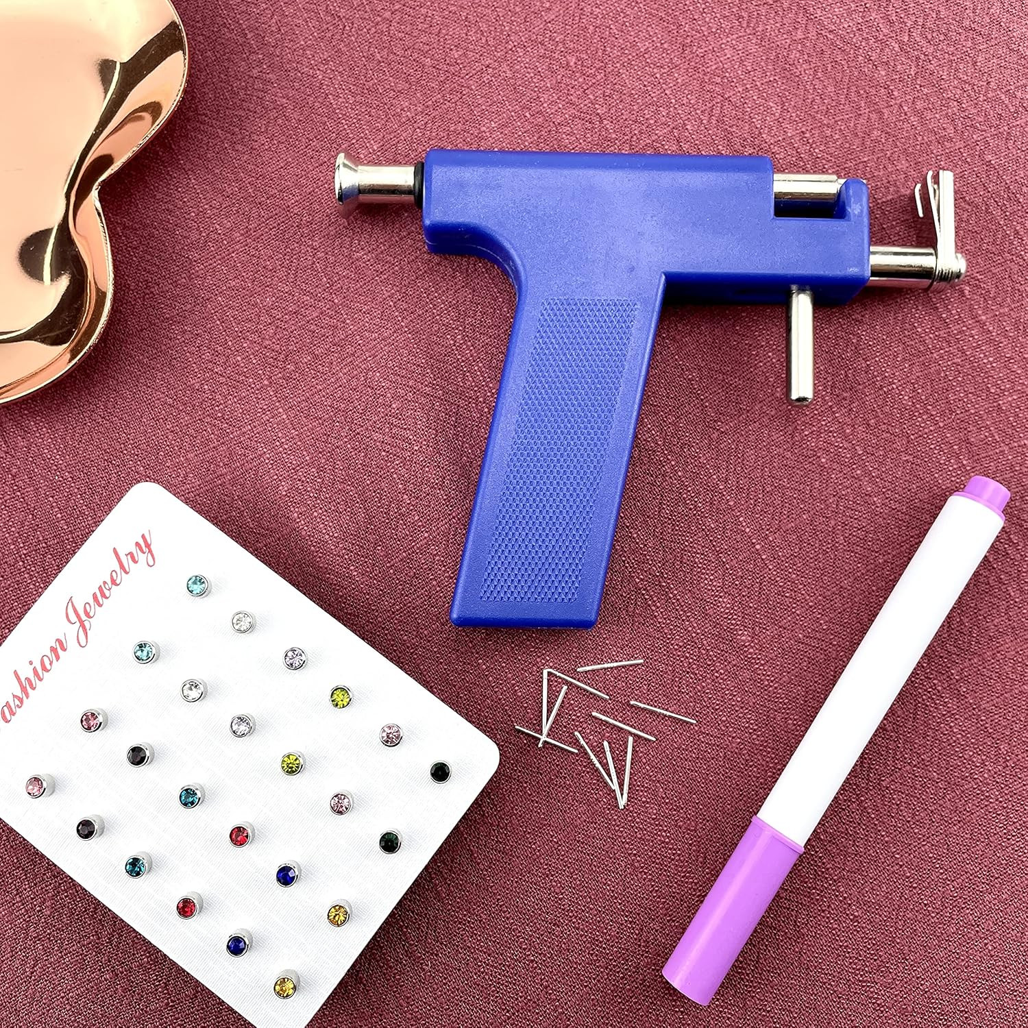 Ear Piercing Kit,Premium Ear Piercing Gun Kit with Hypoallergenic Piercing Studs