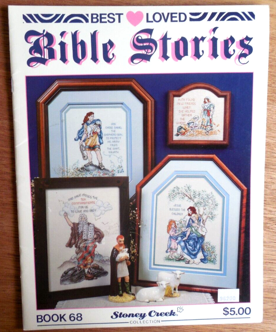 NEW Stoney Creek Cross Stitch Pattern Booklet #68 "Best Loved Bible Stories"