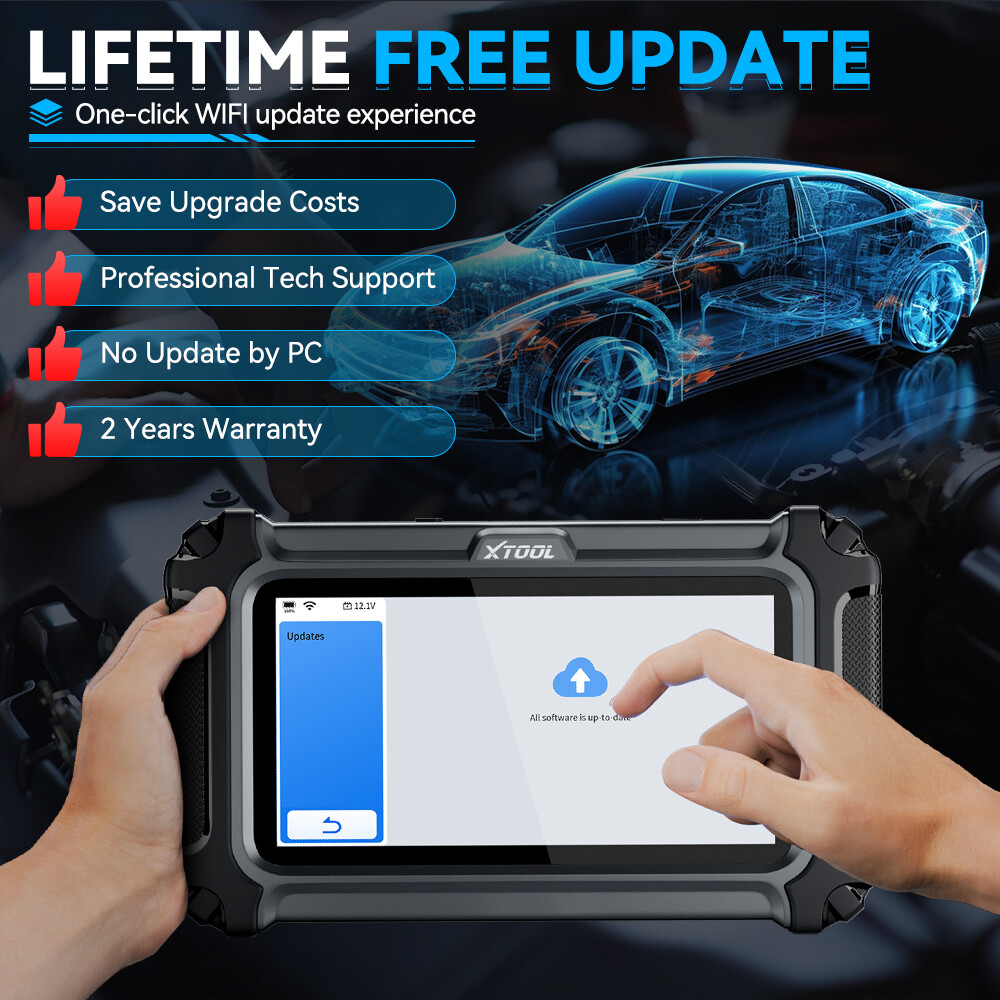 XTOOL D5S Check Engine OBD2 Scanner Transmission ABS SRS Code Reader Diagnostic