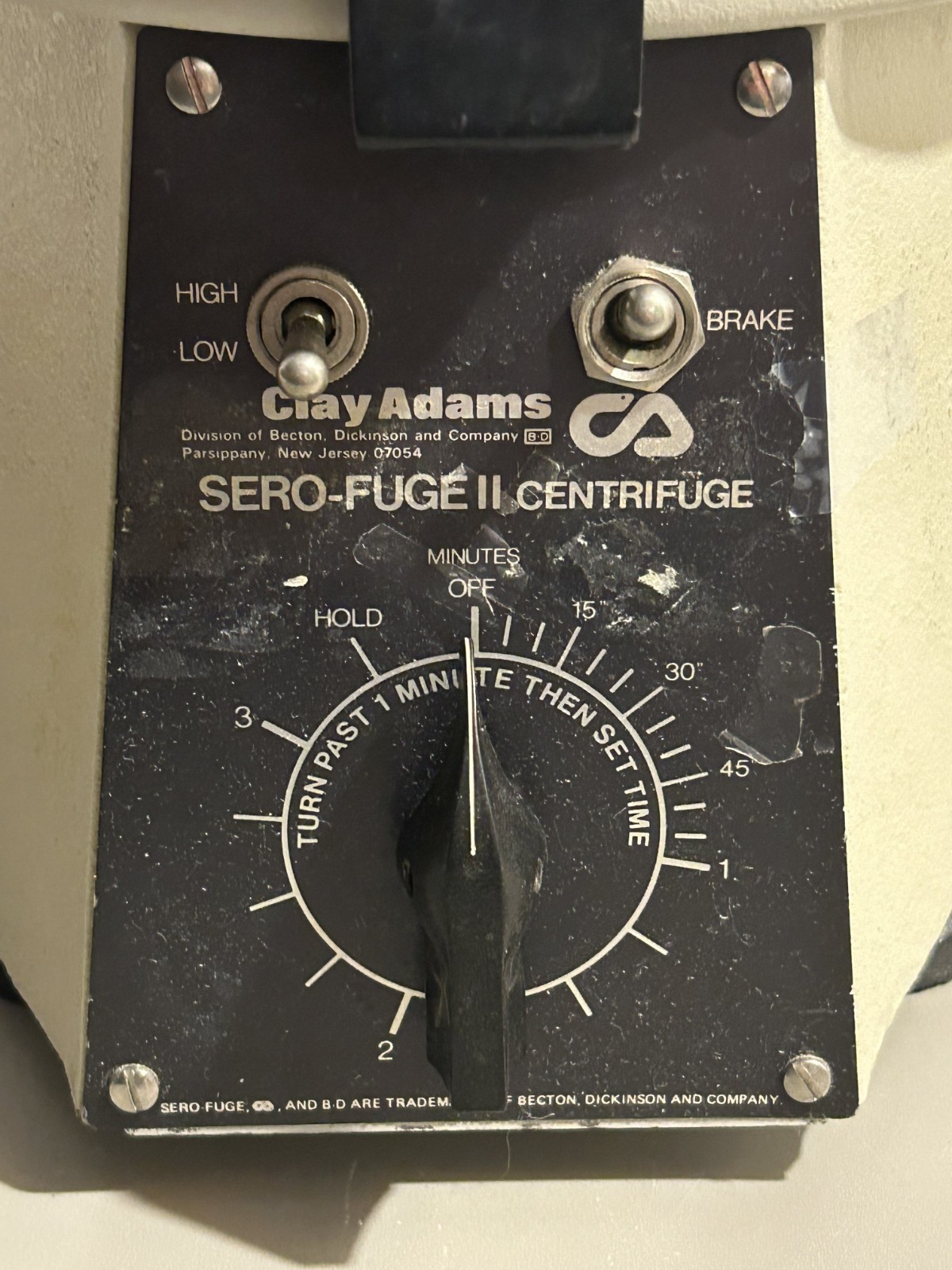 Clay Adams Sero-Fuge II Centrifuge Cat. 0541 with Rotor