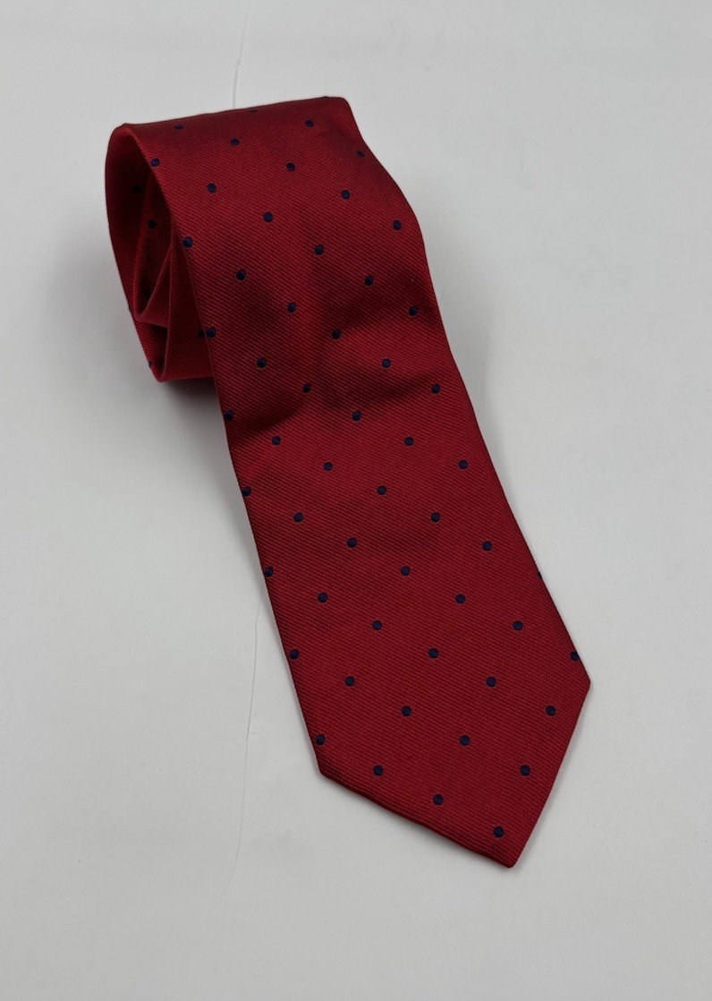 Brooks Brothers Men's 58" Red Polka Dot Silk Tie