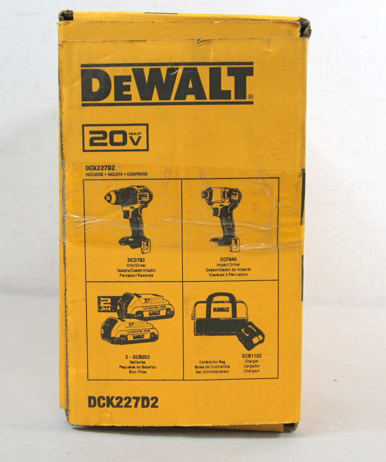 DEWALT DCK227D2 20V MAX 2-Tool Brushless Power Tool Combo Kit 2-Batteries