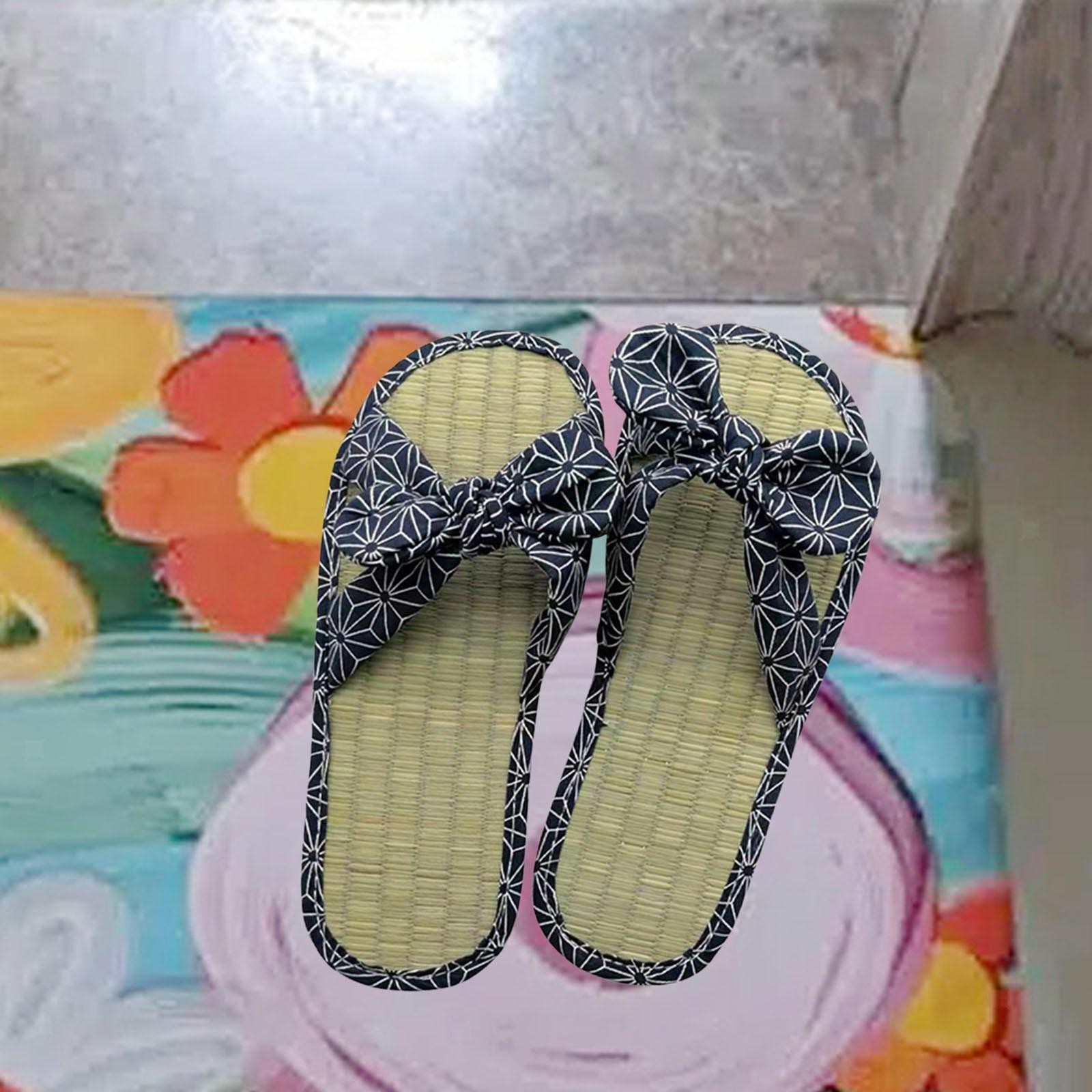 Slides Open Toe Comfortable Uneven Knots Flip-flops for Outdoor House Yard