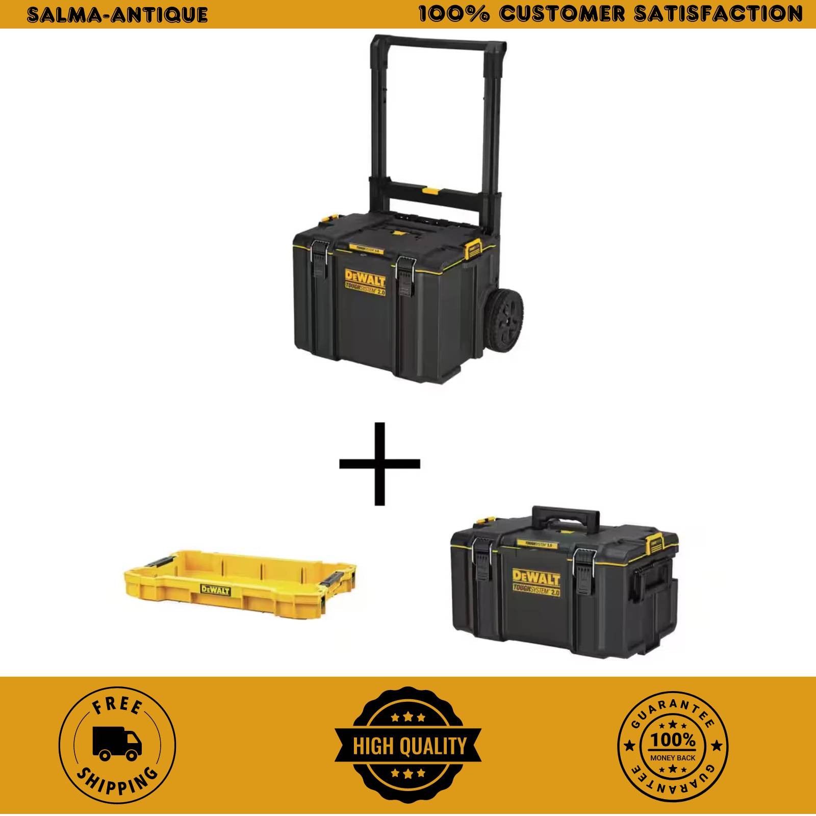TOUGHSYSTEM 2.0 Mobile Tool Box, 2.0 Large Tool Box and 2.0 Shallow Tool Tray